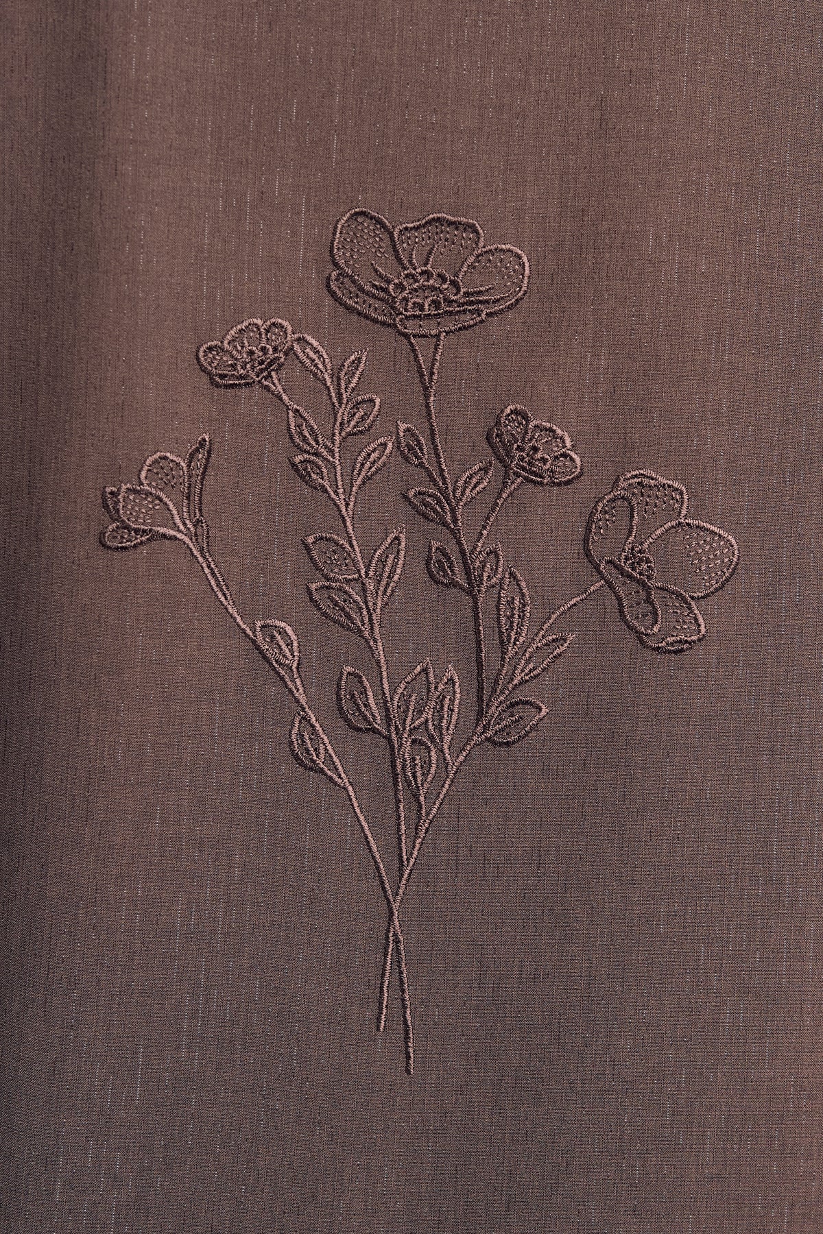 Nyonya Khatam Melor Kebaya Pendek Top - Dark Chocolate