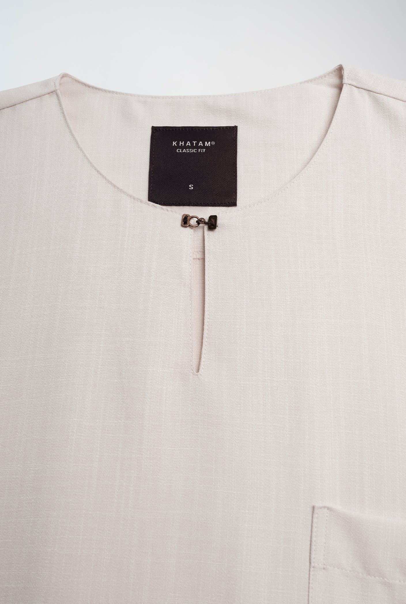 OG' Series Baju Melayu Teluk Belanga Klasik Seluar Ikat - Putih Gading