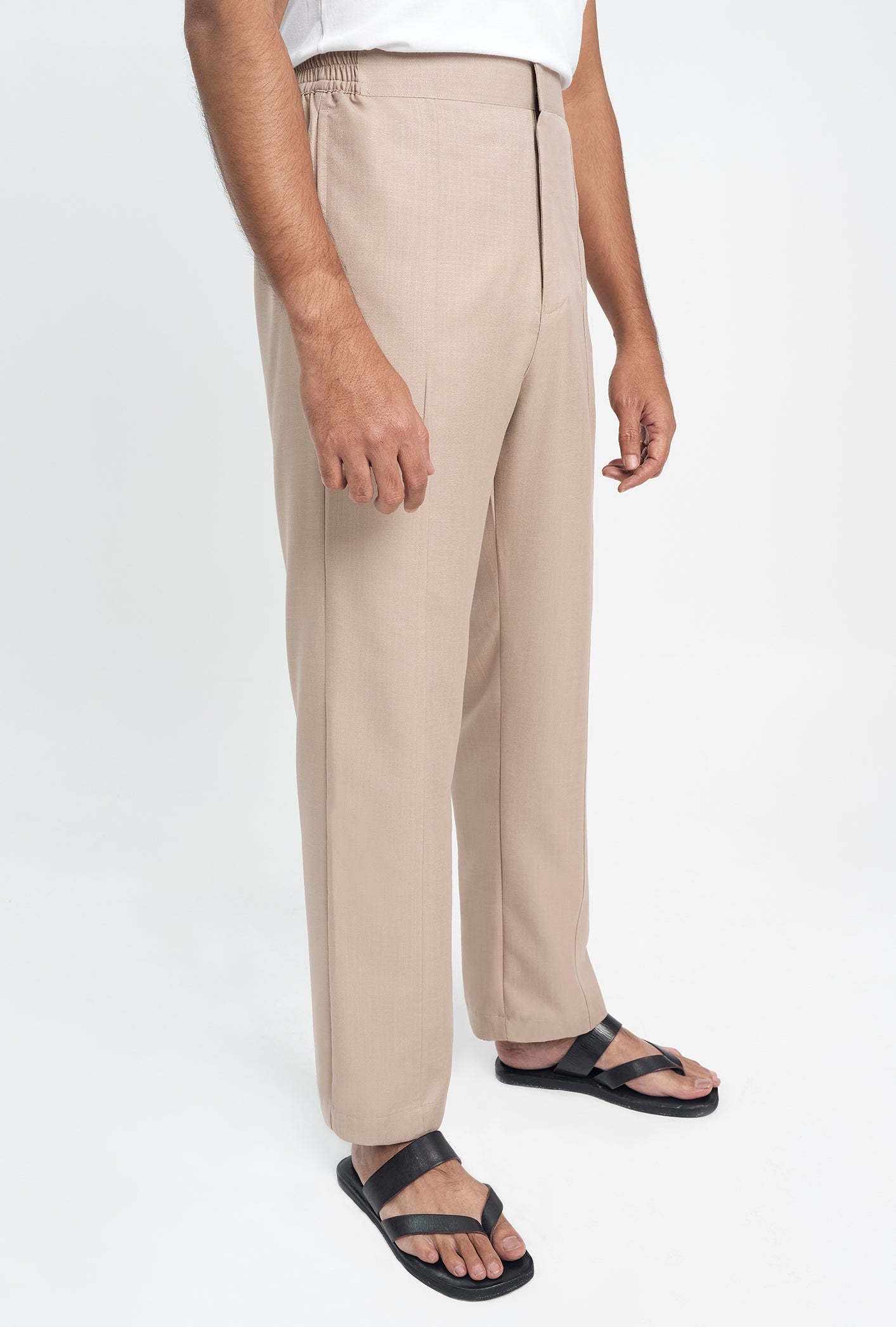 OG' Series Baju Melayu Teluk Belanga Klasik Seluar Moden - Perang Abu