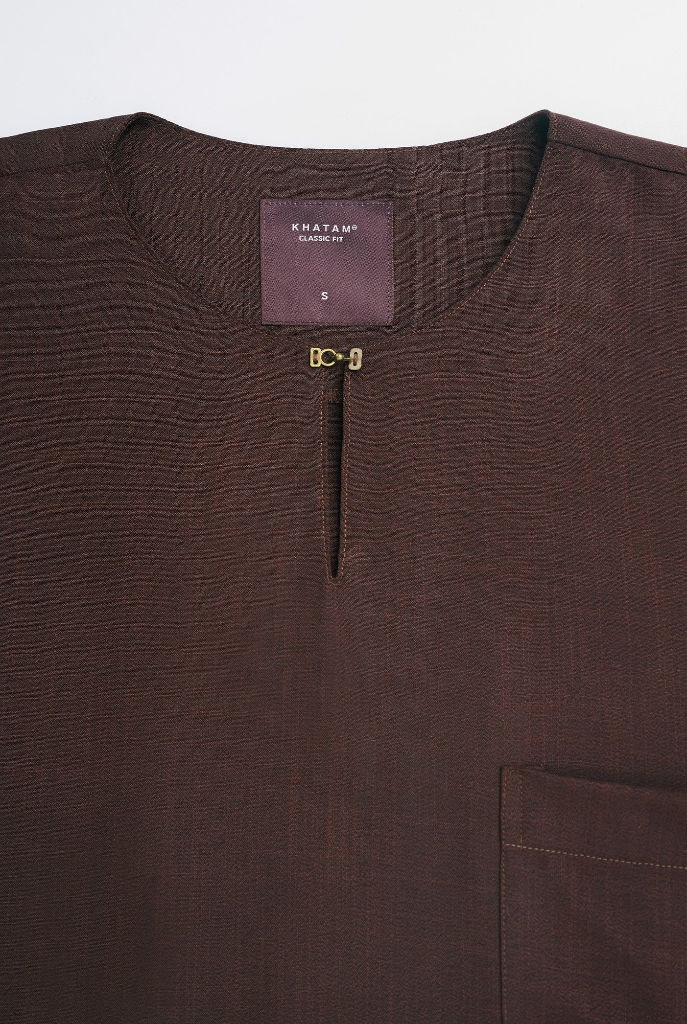 OG' Series Baju Melayu Teluk Belanga Klasik Seluar Moden - Perang Tua