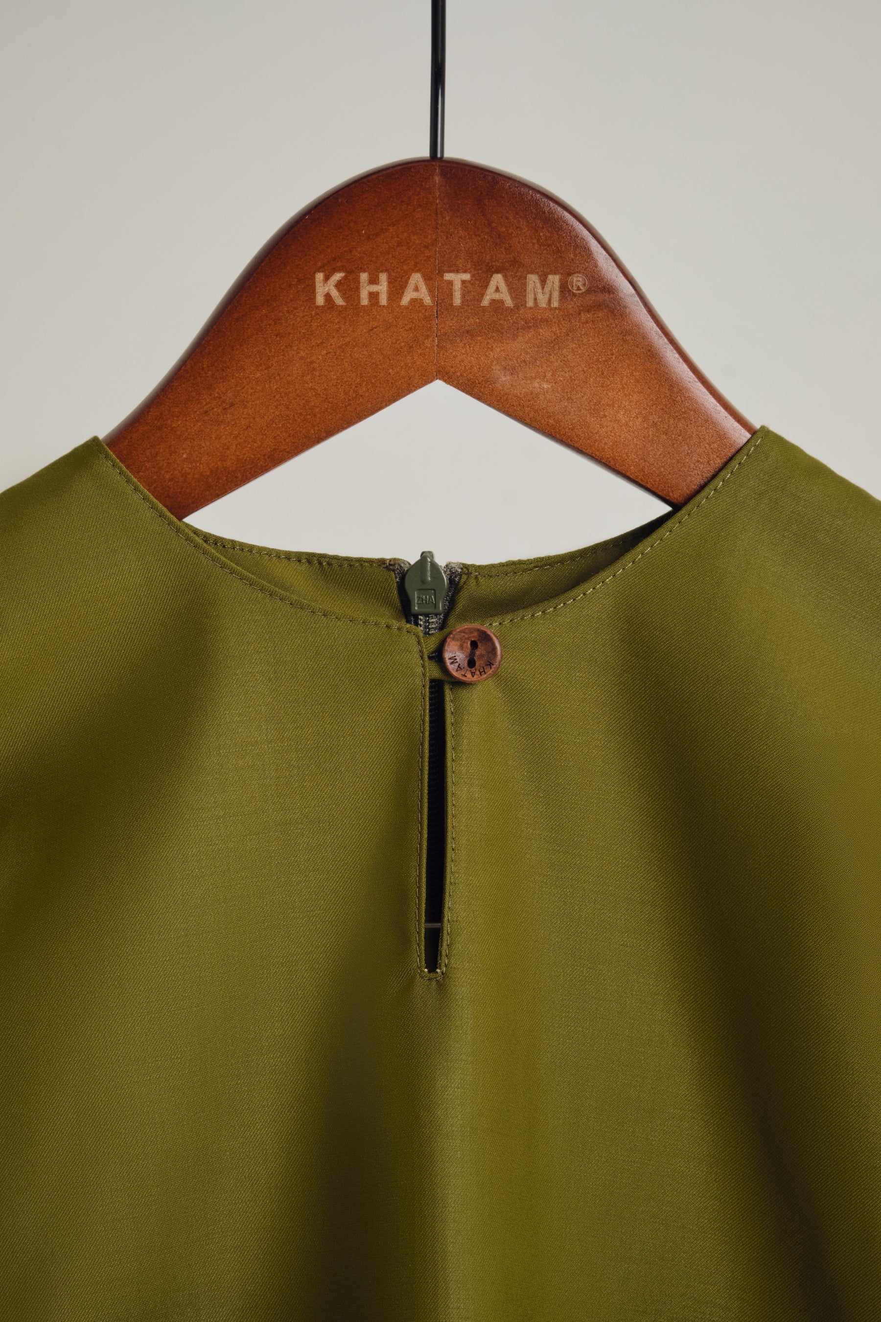 Patawali Baby Girls Baju Kurung - Olive Green