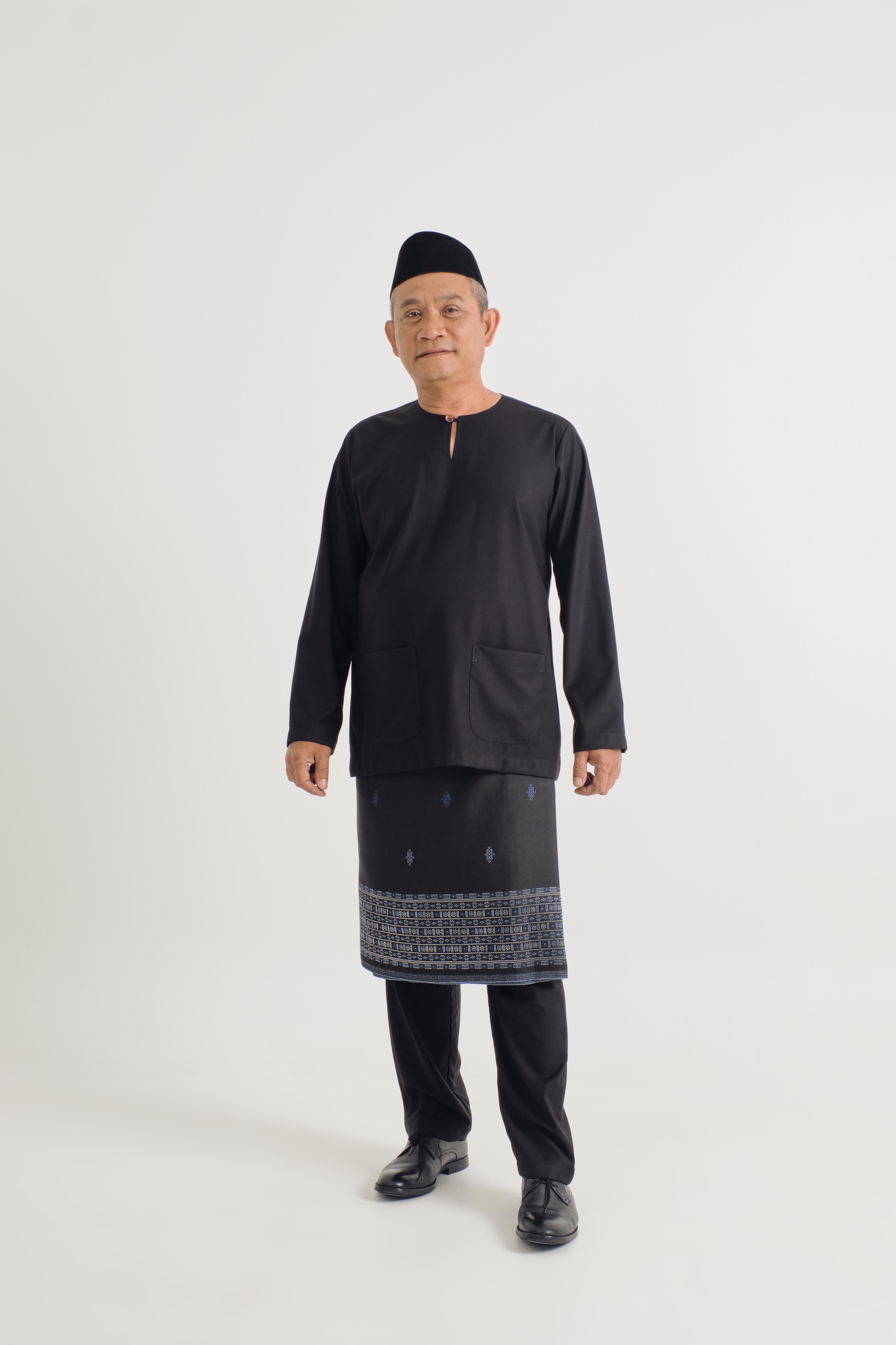 Patawali Modern Fit Baju Melayu Teluk Belanga - Opal Black