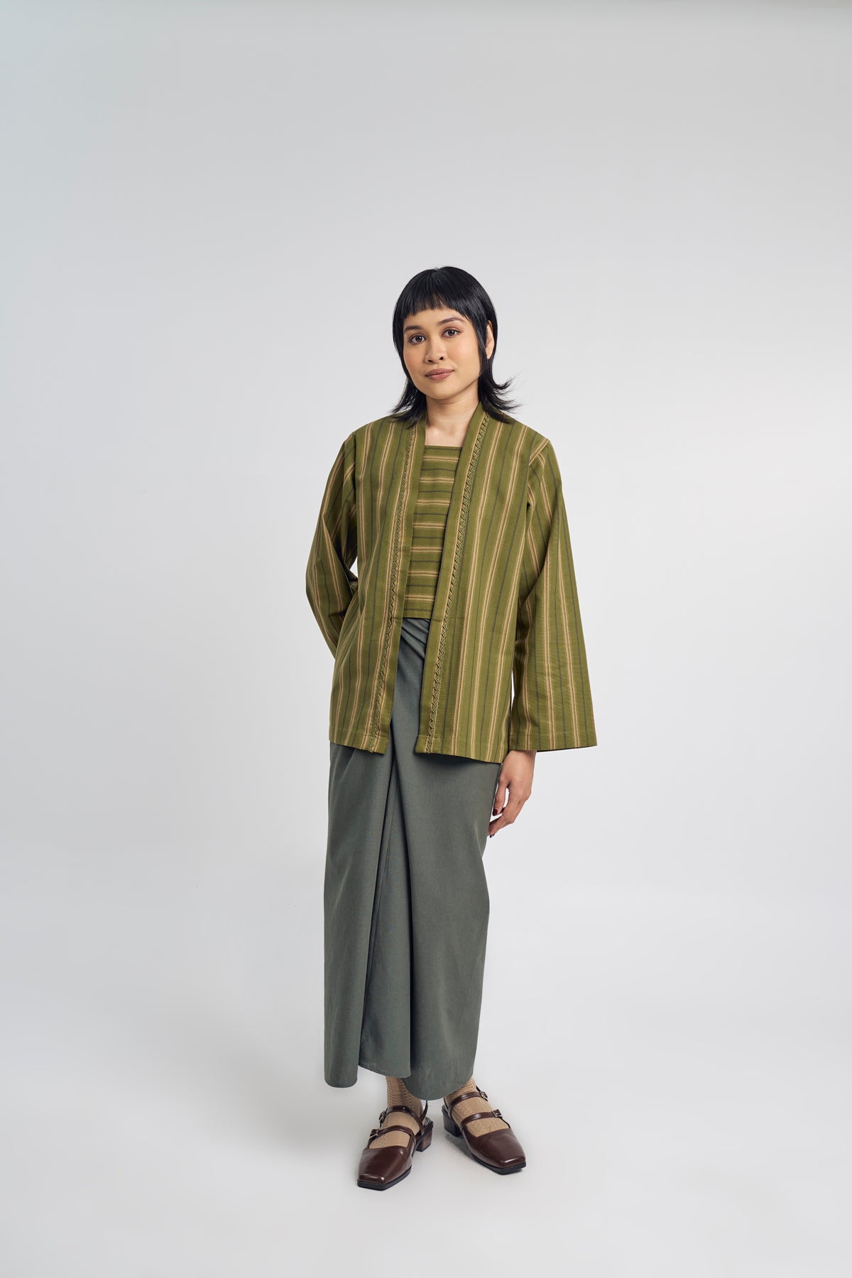 Palong Women Kebaya Pendek - Avocado Green