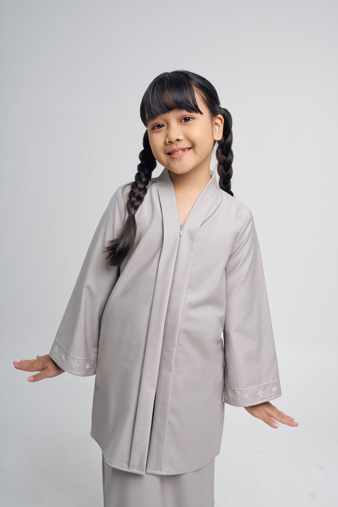 Patawali Girl Kebaya - Ash Grey