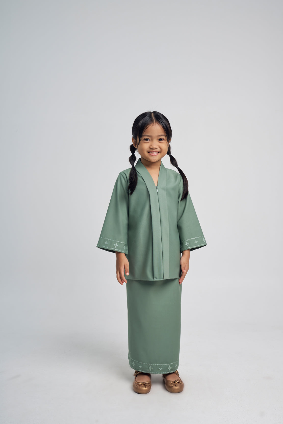 Patawali Girl Kebaya - Grass Green