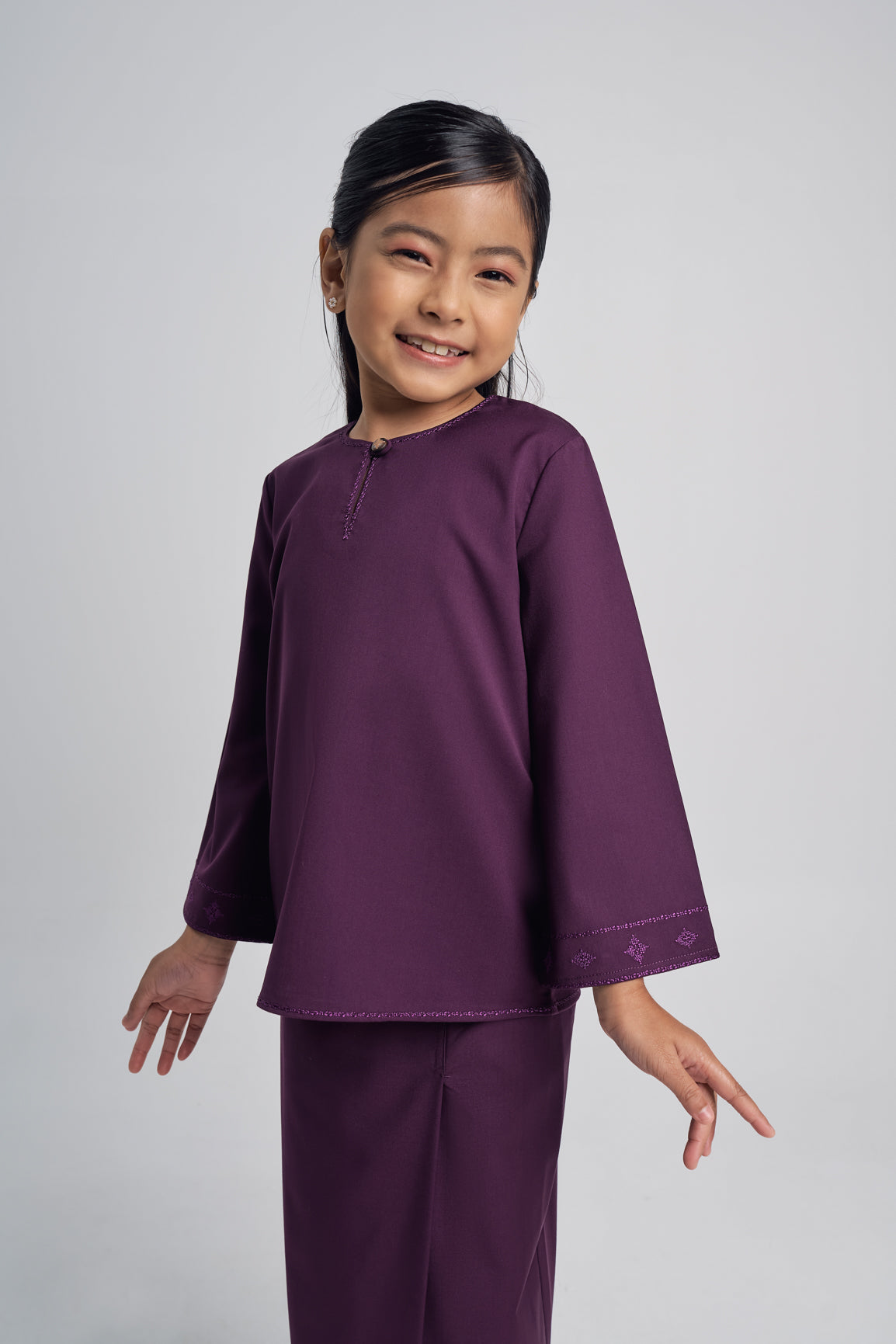 Patawali Girls Baju Kurung - Dark Purple