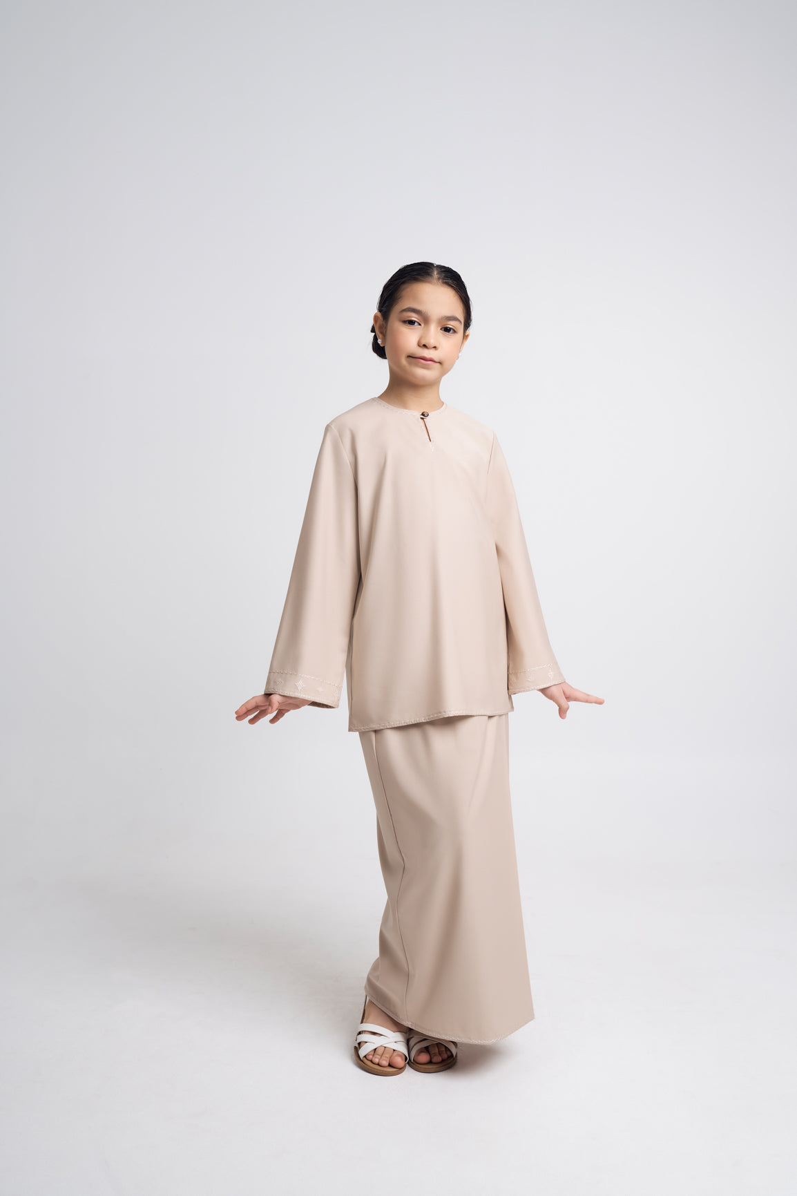 Patawali Girls Baju Kurung - Beige