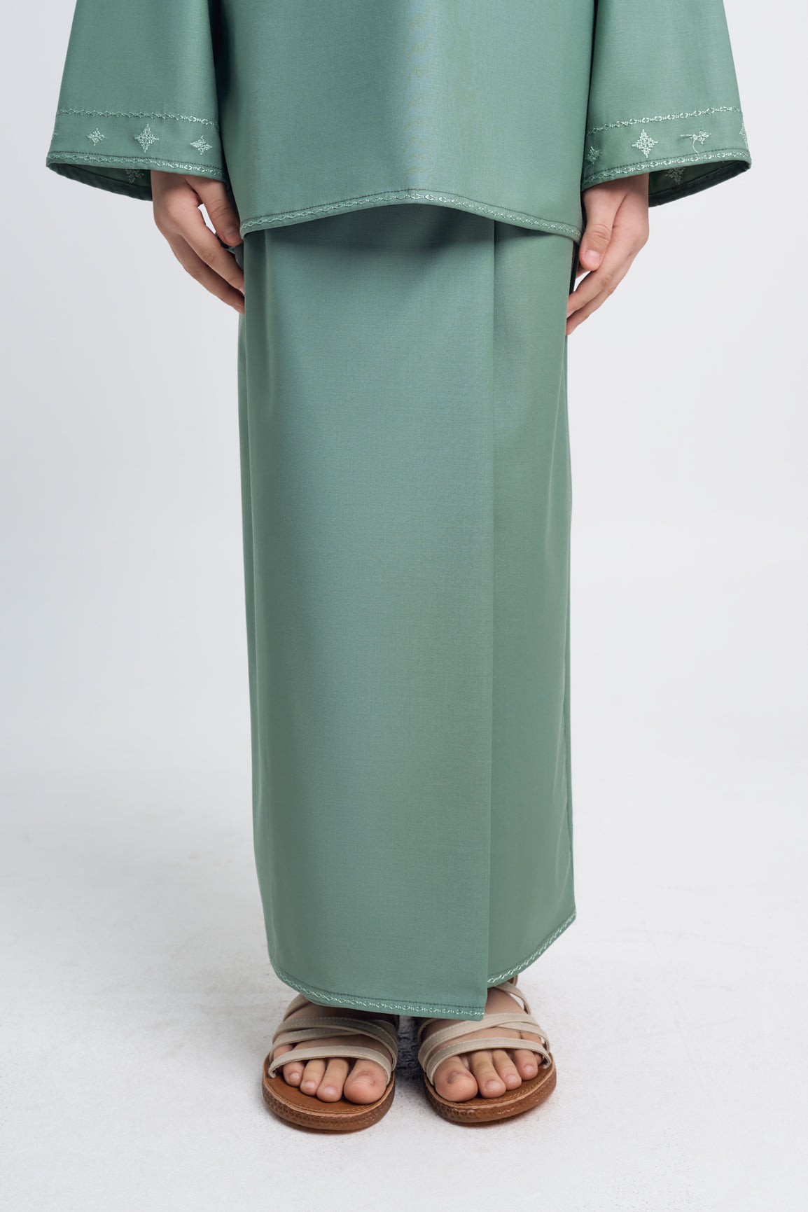 Patawali Girls Baju Kurung - Grass Green