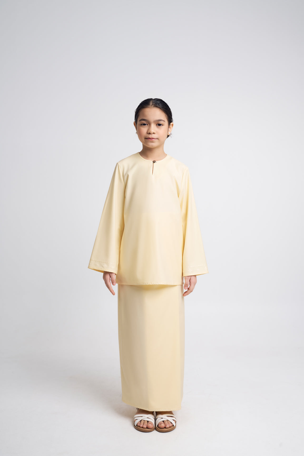 Patawali Girls Baju Kurung - Kuning Langsat