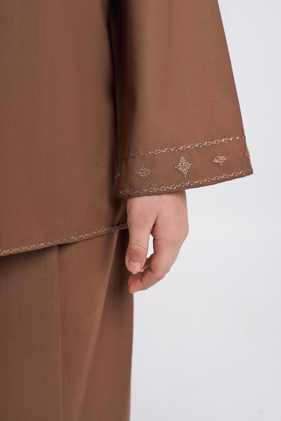 Patawali Girls Baju Kurung - Coffee Brown