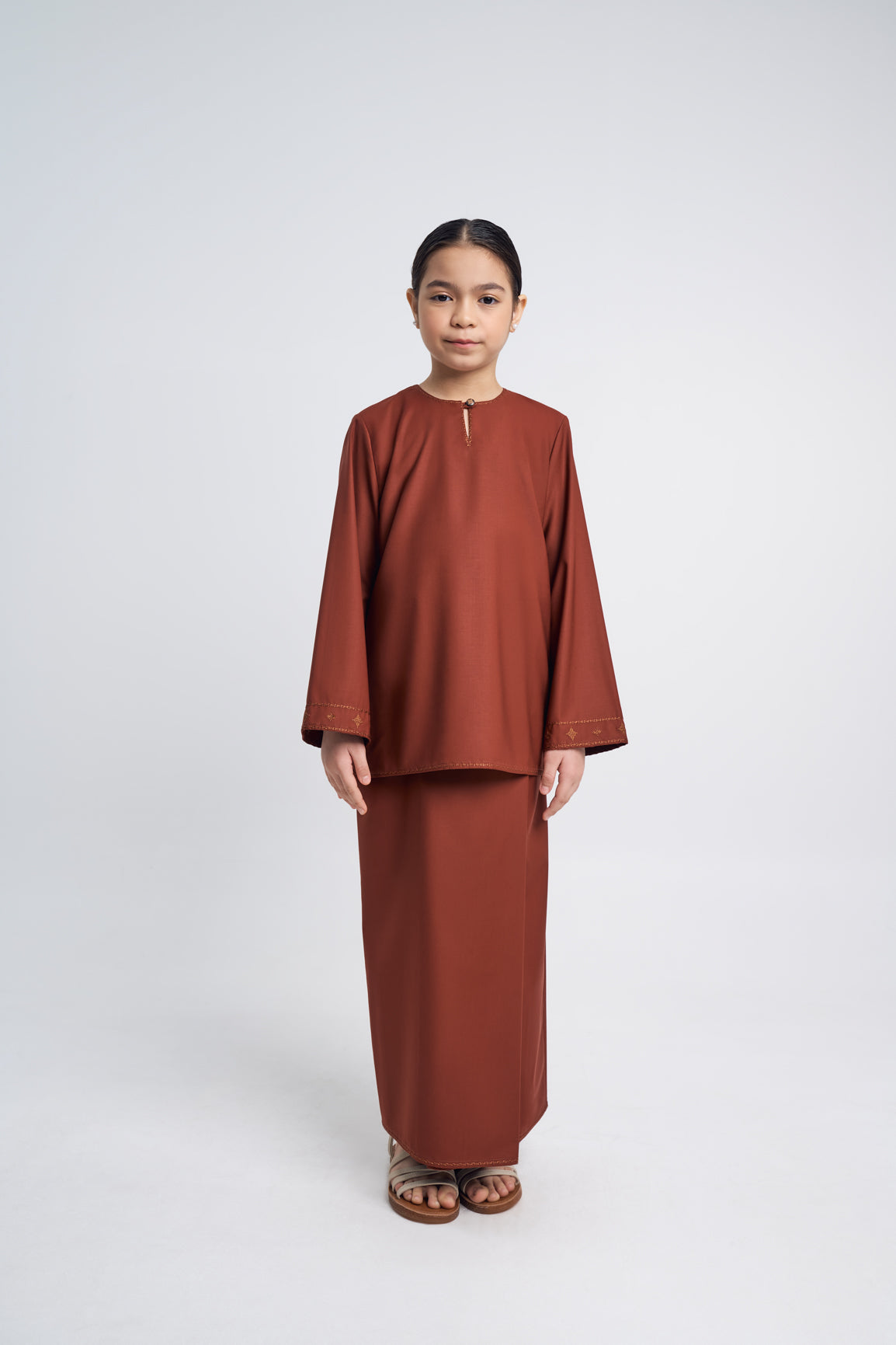 Patawali Girls Baju Kurung - Bean Brown