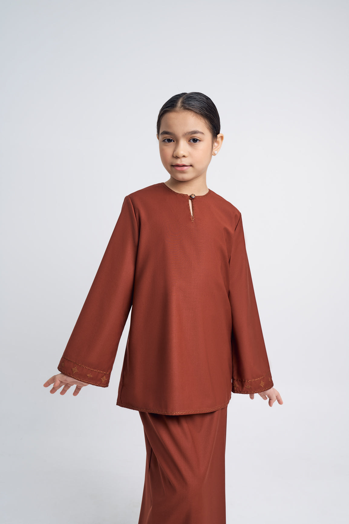 Patawali Girls Baju Kurung - Bean Brown