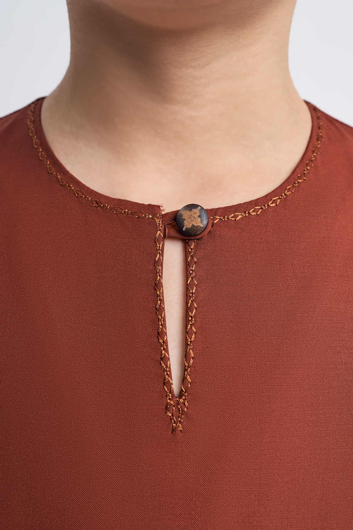 Patawali Girls Baju Kurung - Bean Brown