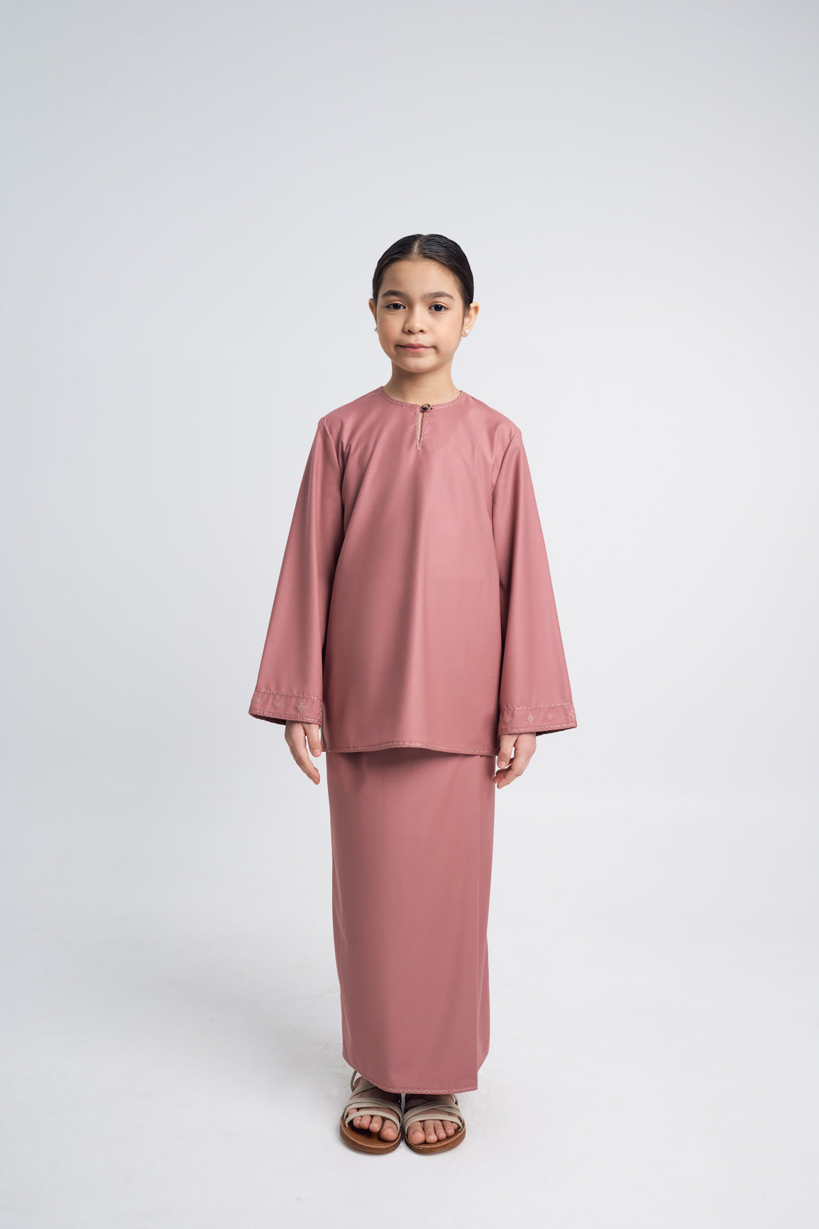 Patawali Girls Baju Kurung - Smokey Pink