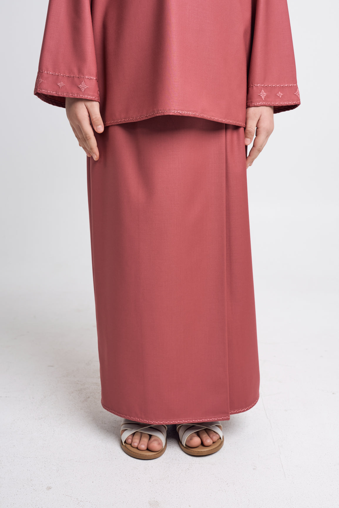 Patawali Girls Baju Kurung - Dark Rose