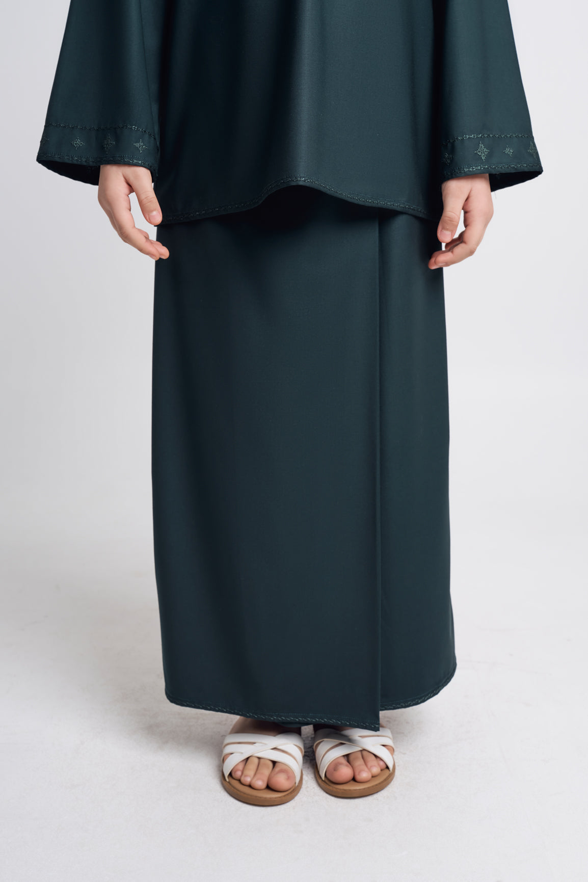 Patawali Girls Baju Kurung - Deep Green