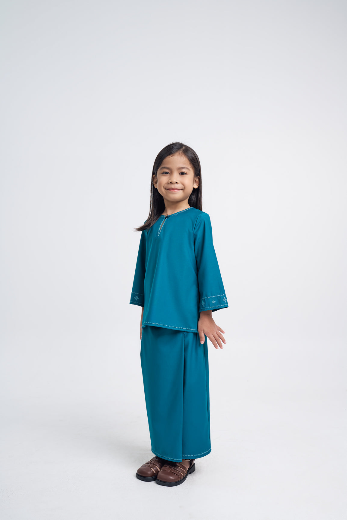 Patawali Girls Baju Kurung - Turquoise