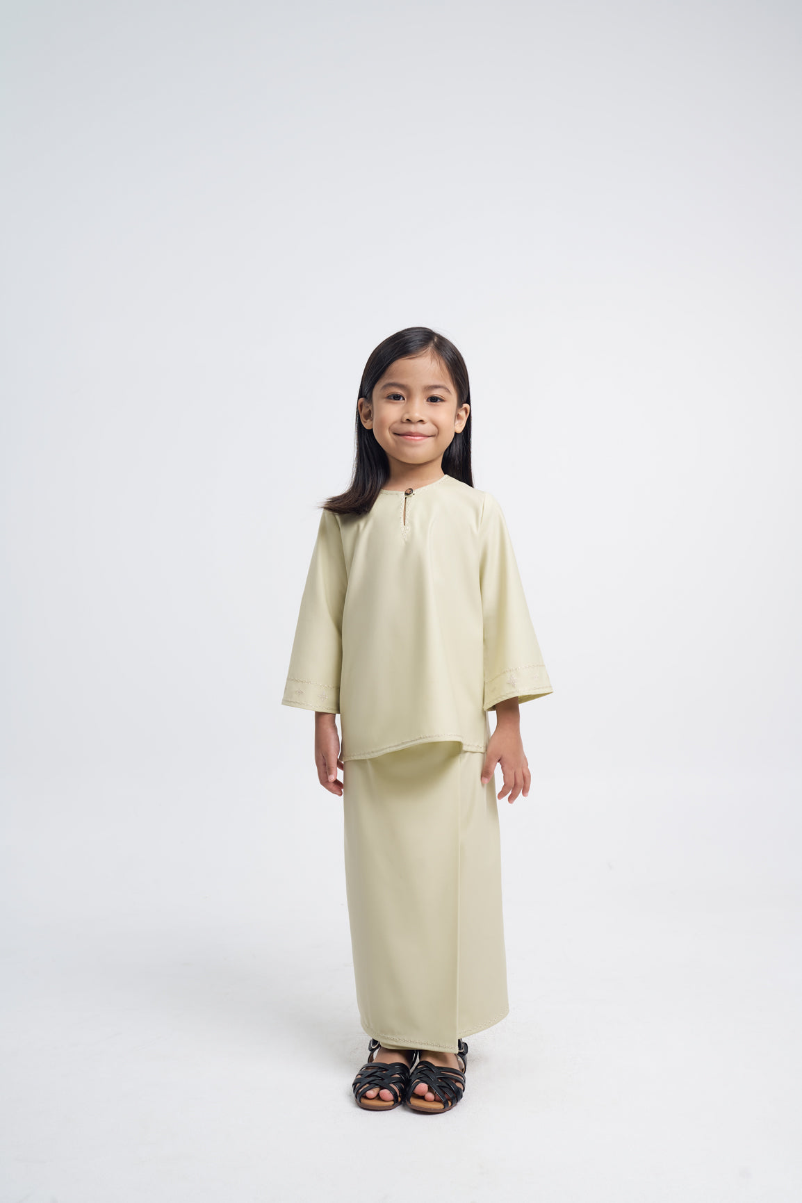 Patawali Girls Baju Kurung - Honeydew