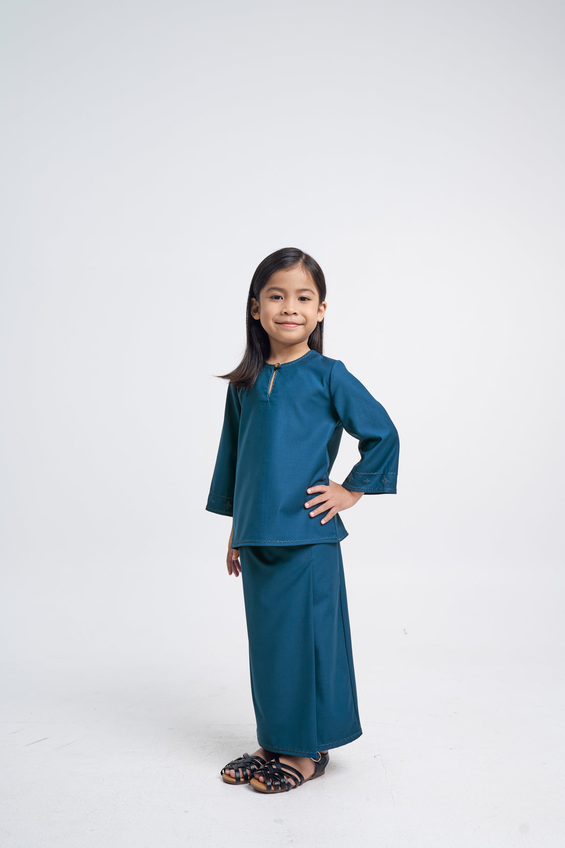Patawali Girls Baju Kurung - Deep Teal