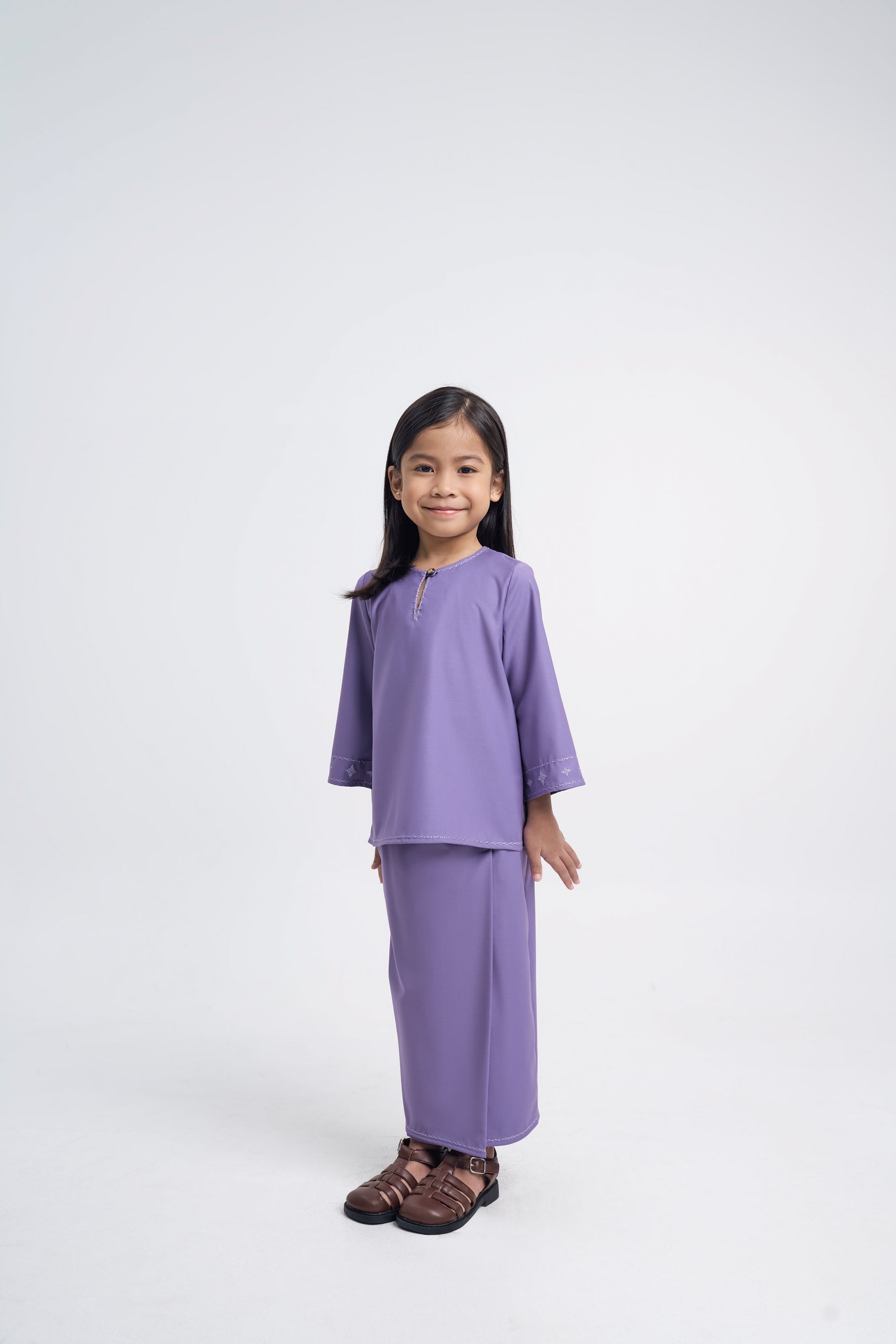Patawali Girls Baju Kurung - Purple Yam