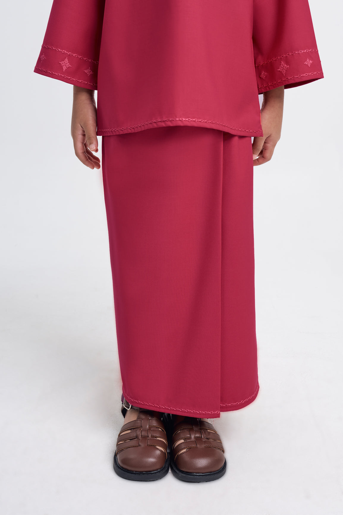 Patawali Girls Baju Kurung - Rose Red