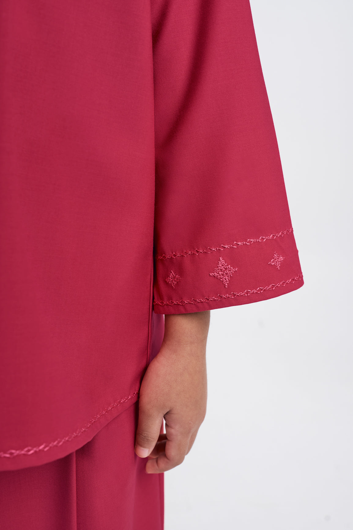 Patawali Girls Baju Kurung - Rose Red