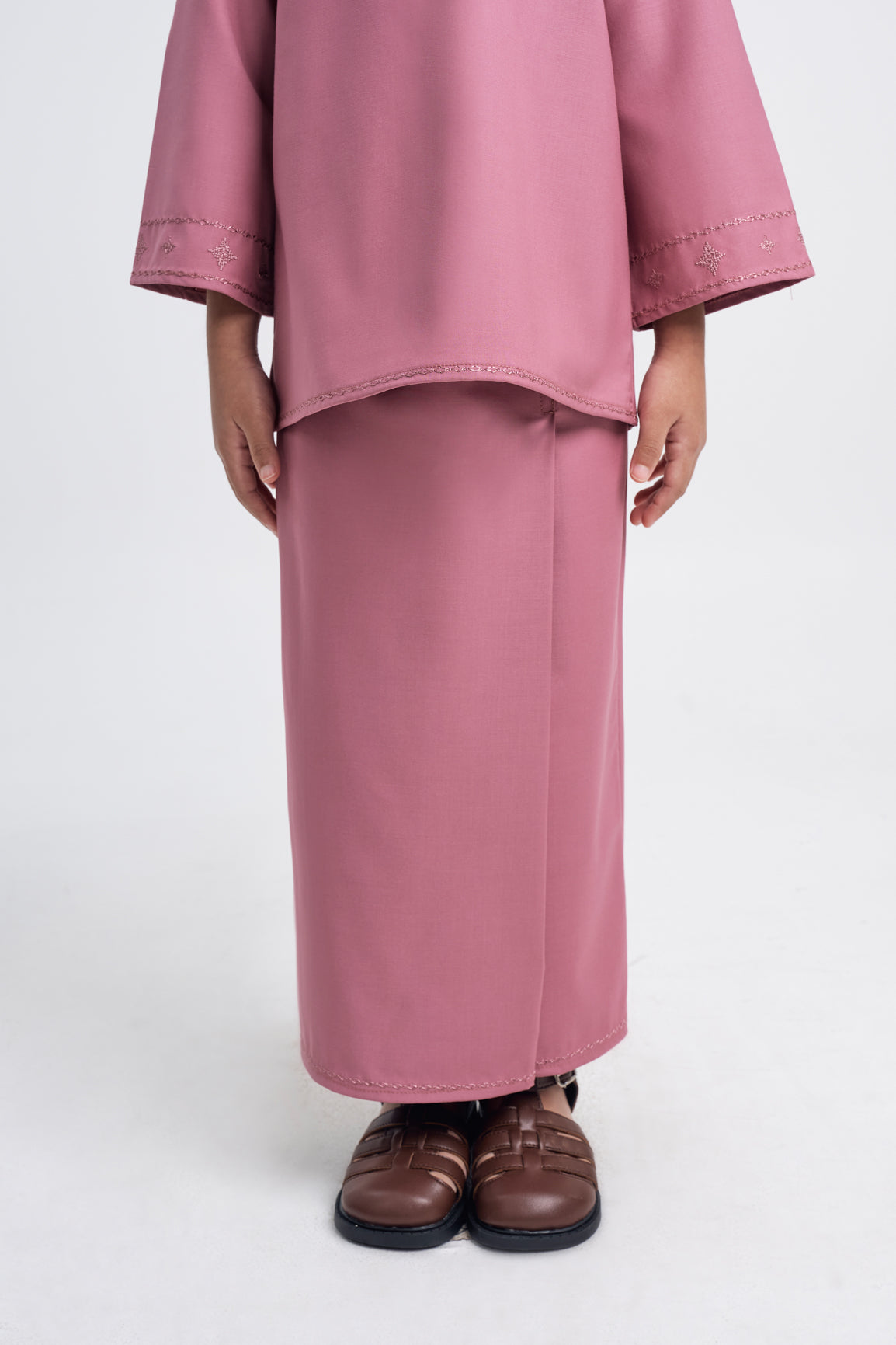 Patawali Girls Baju Kurung - Pink Belacan