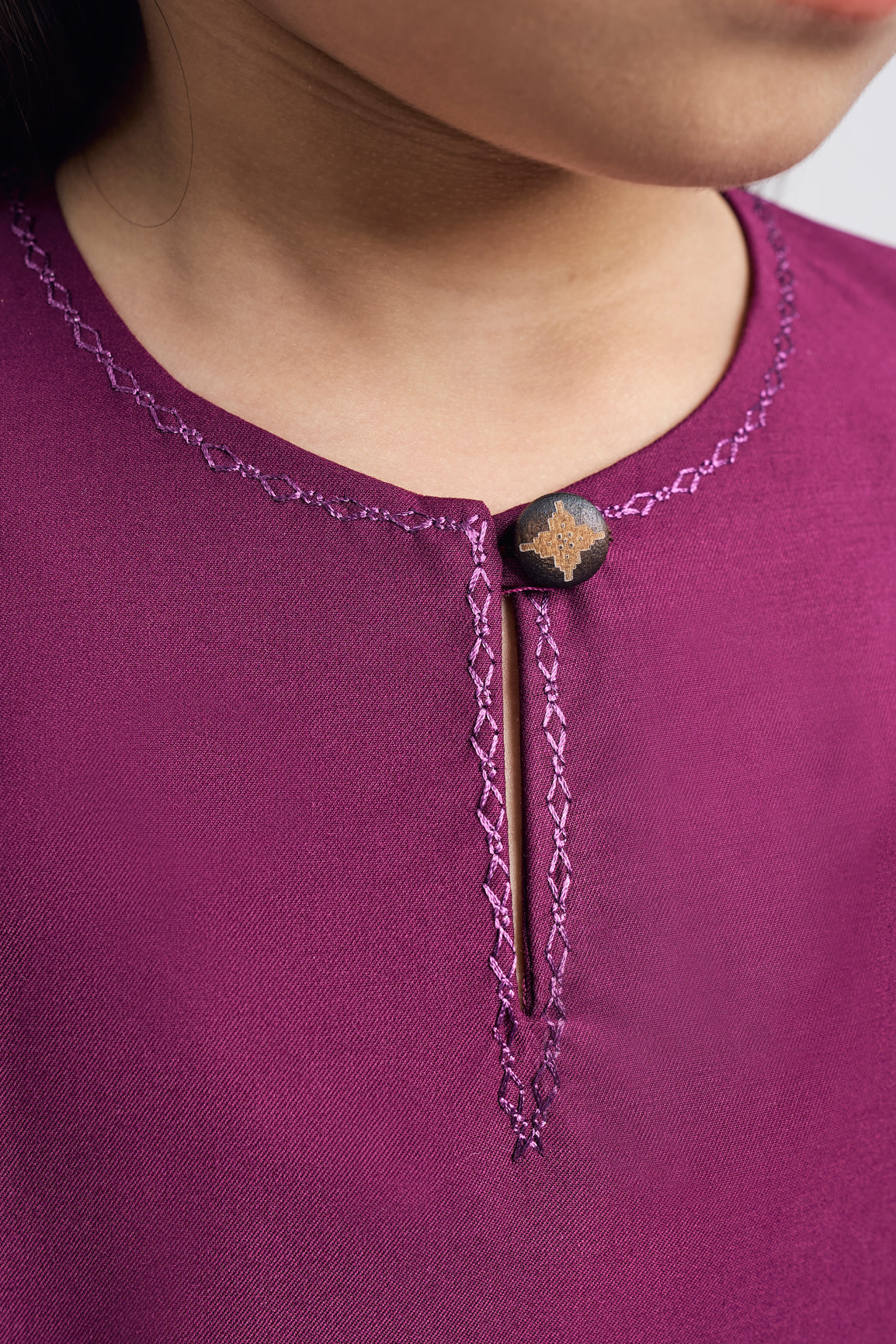 Patawali Girls Baju Kurung - Purple Manggis