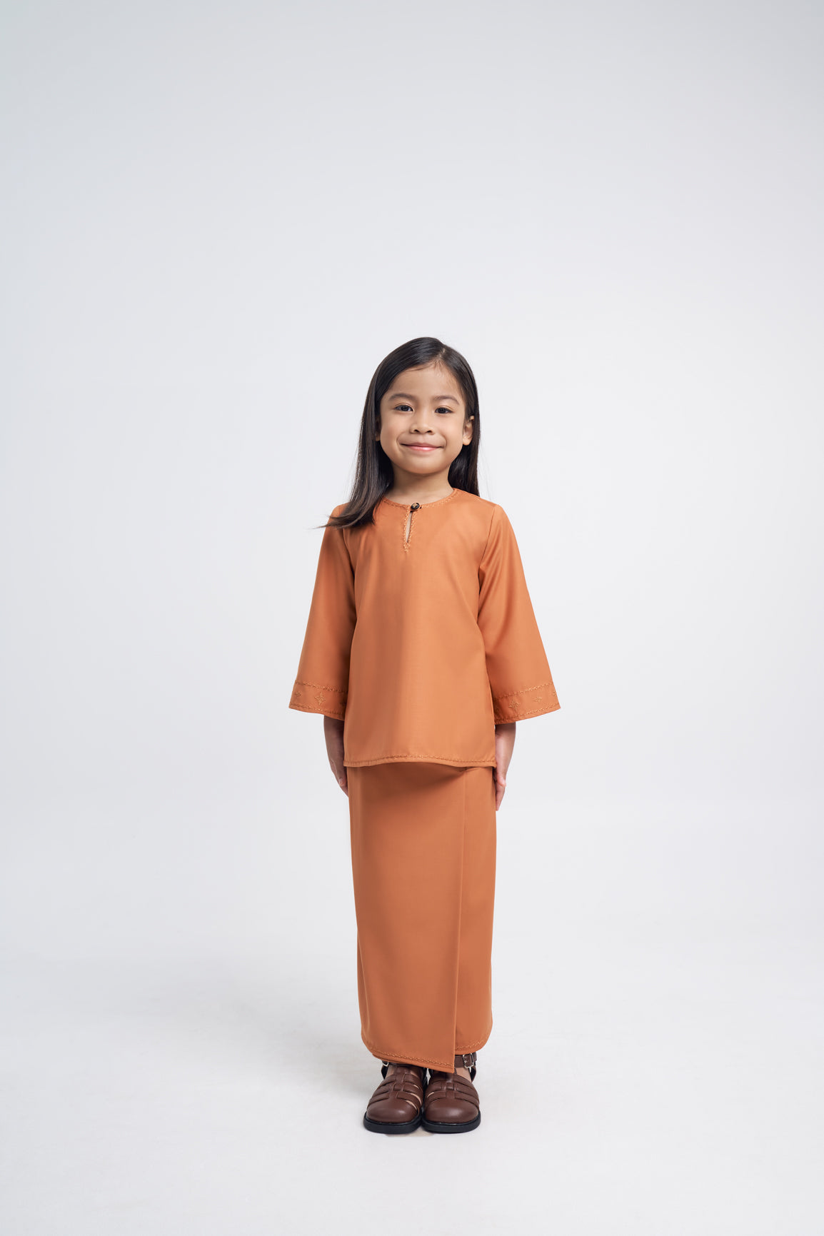 Patawali Girls Baju Kurung - Apricot