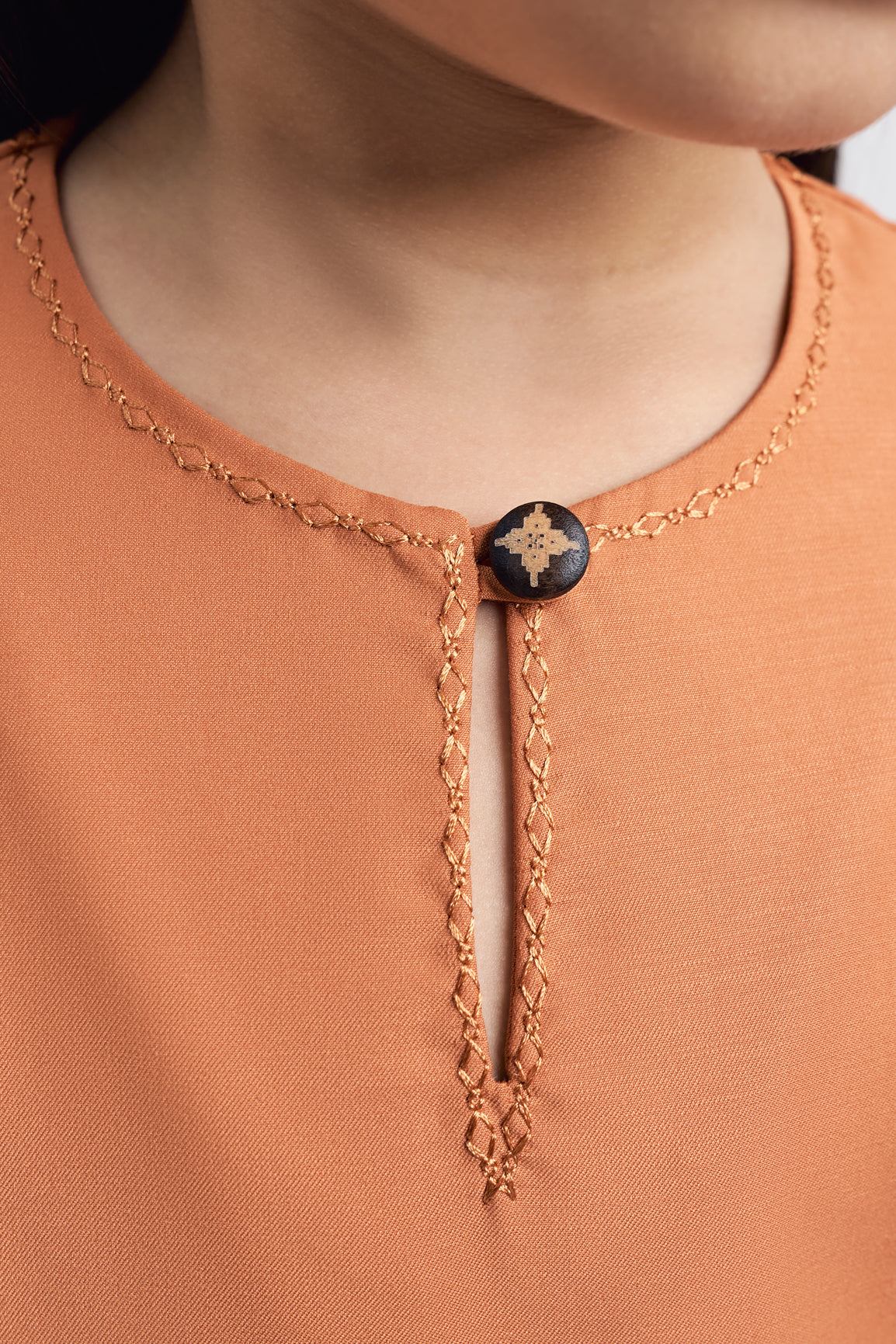 Patawali Girls Baju Kurung - Apricot