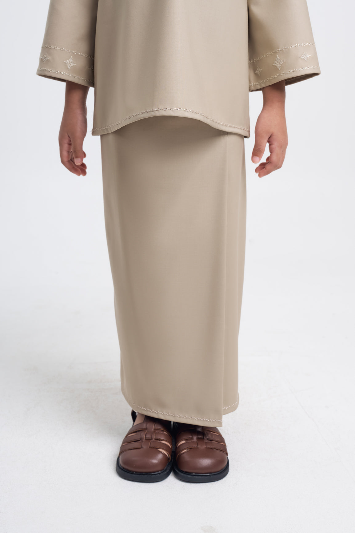 Patawali Girls Baju Kurung - Light Khaki