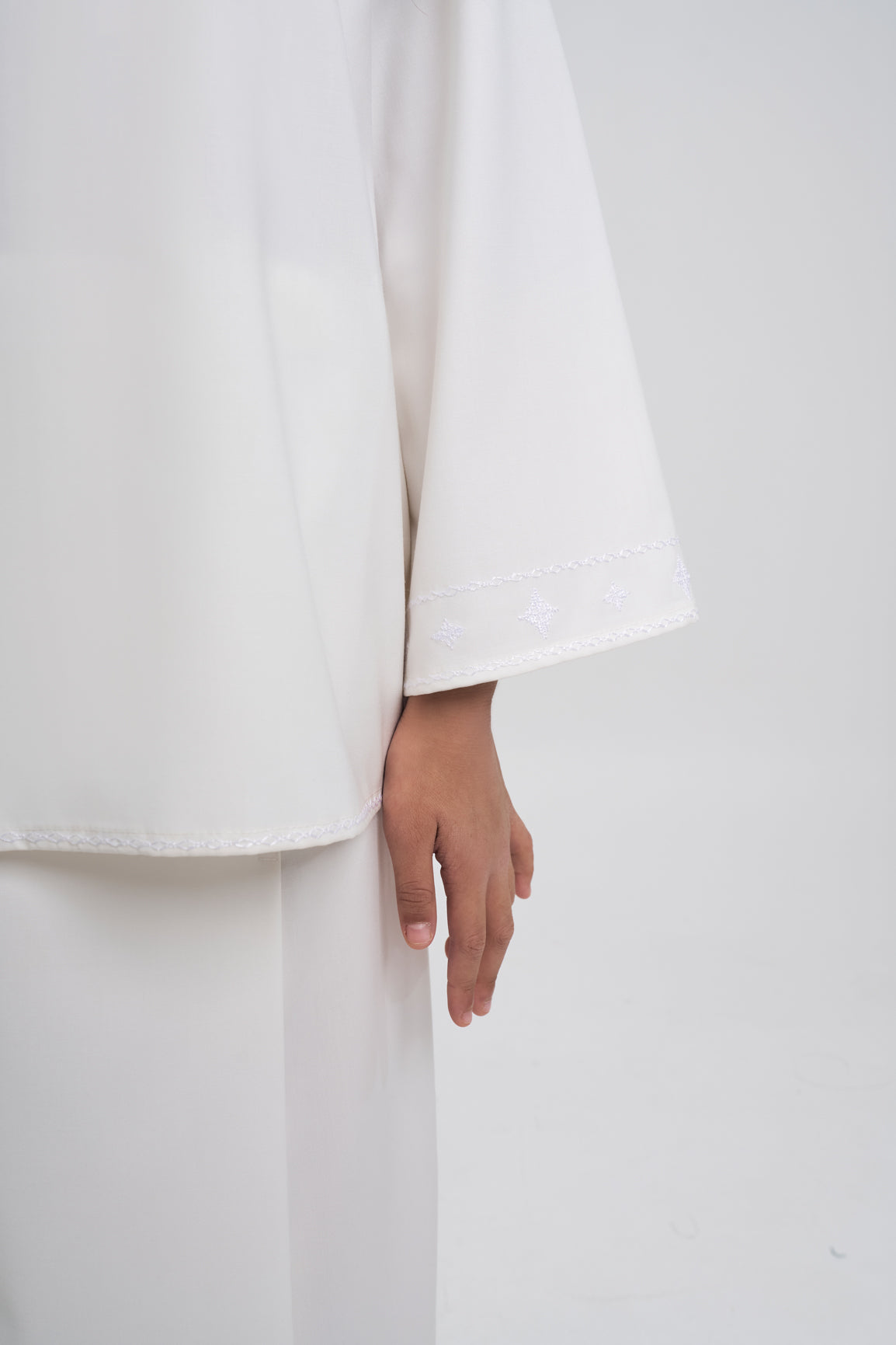 Patawali Girls Baju Kurung - Antique White