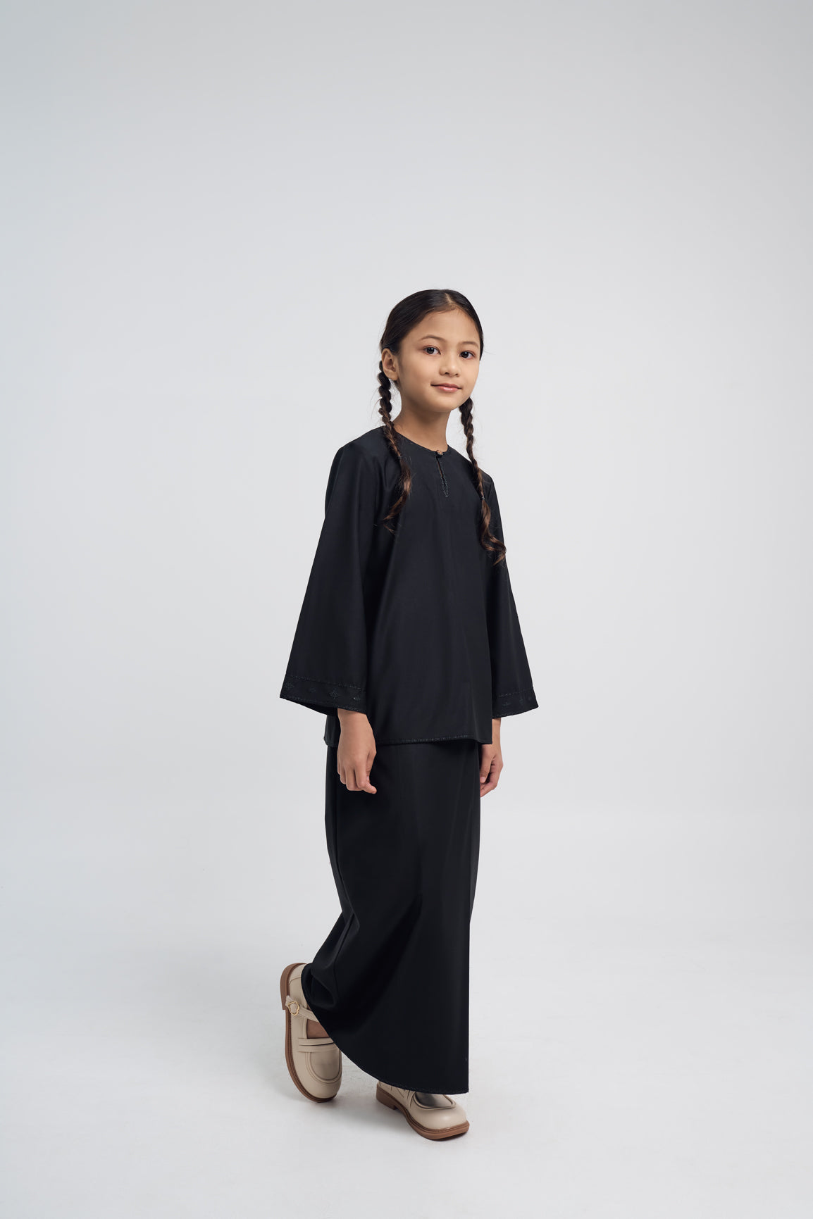 Patawali Girls Baju Kurung - Opal Black