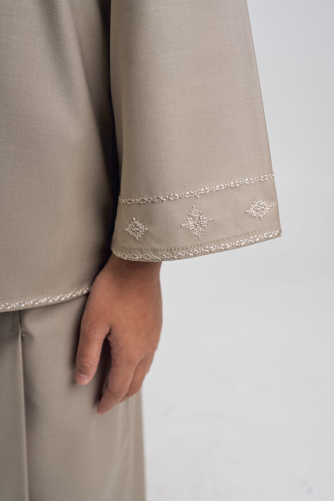 Patawali Girls Baju Kurung - Light Olive