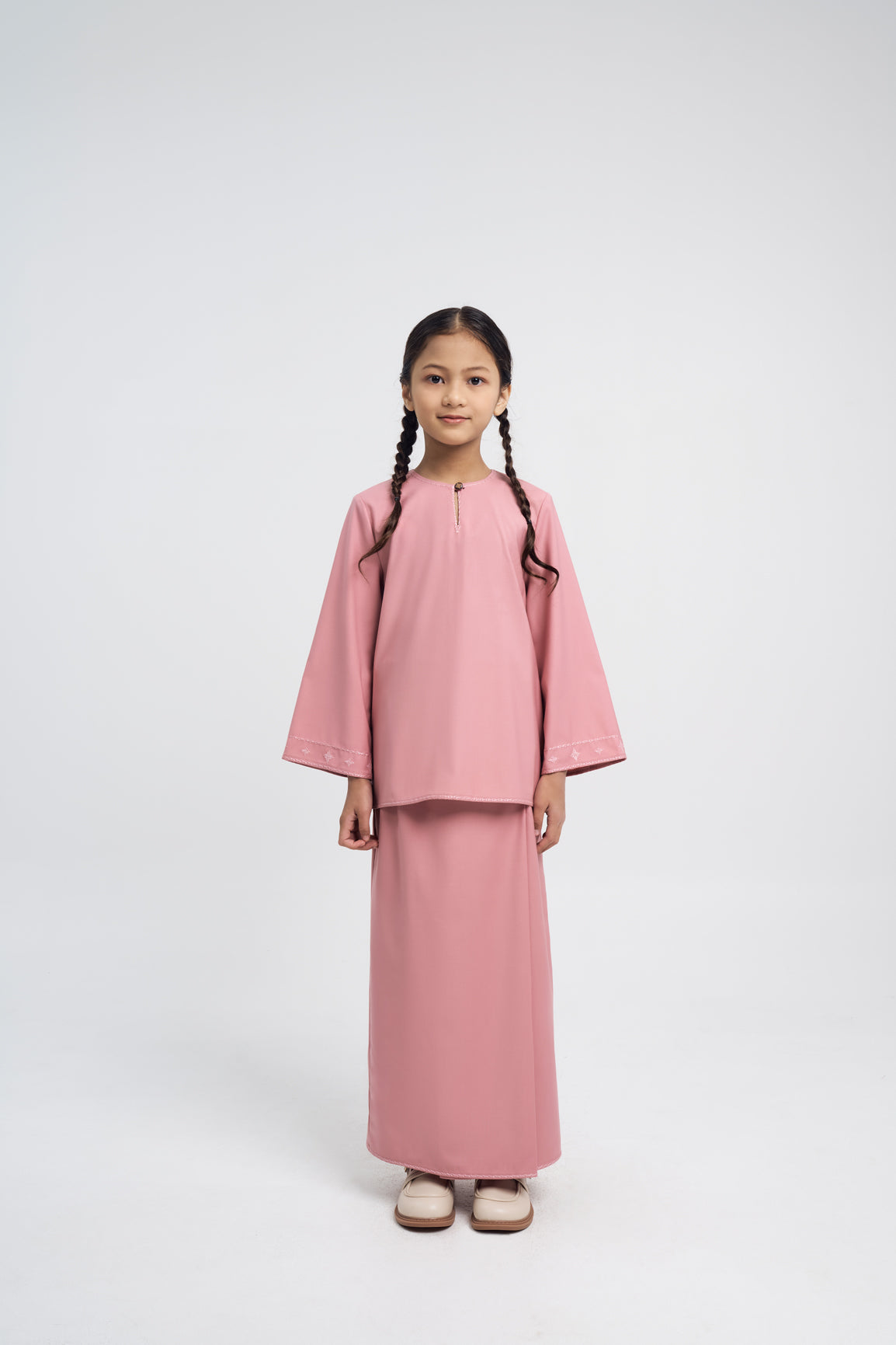 Patawali Girls Baju Kurung - Dusty Pink