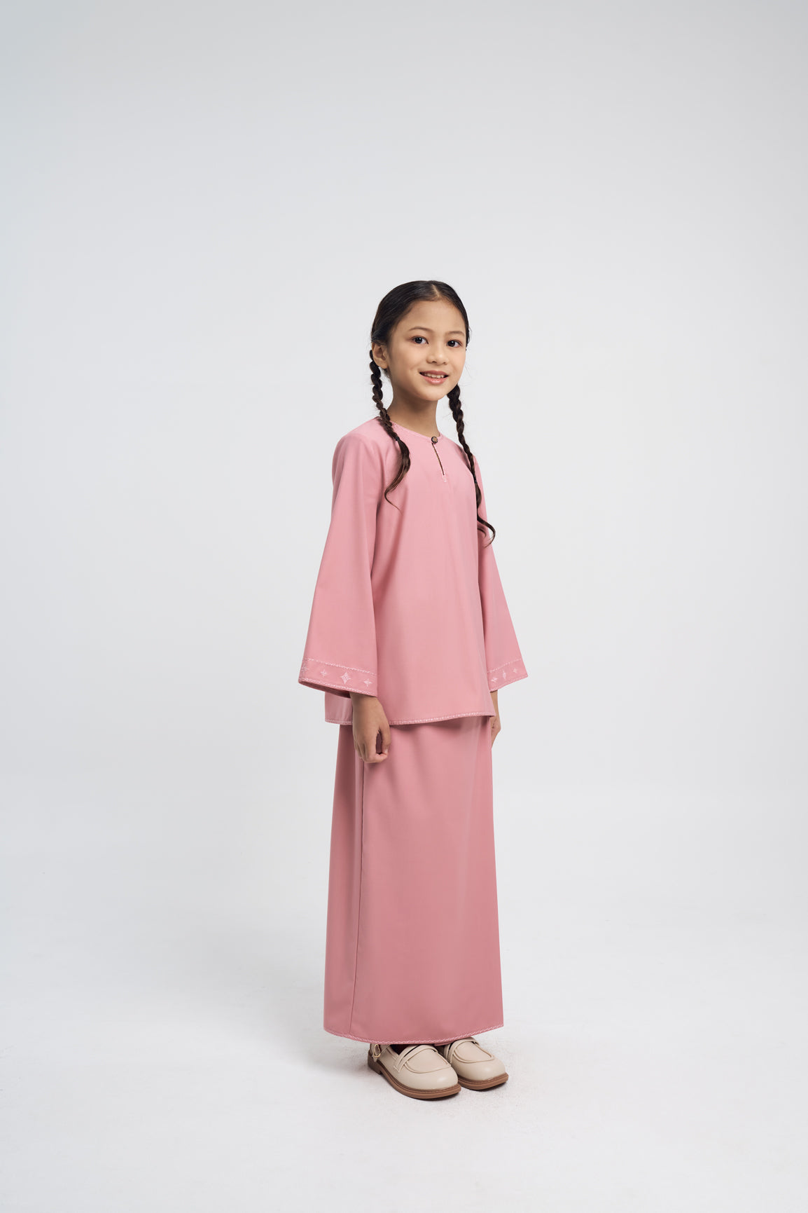 Patawali Girls Baju Kurung - Dusty Pink