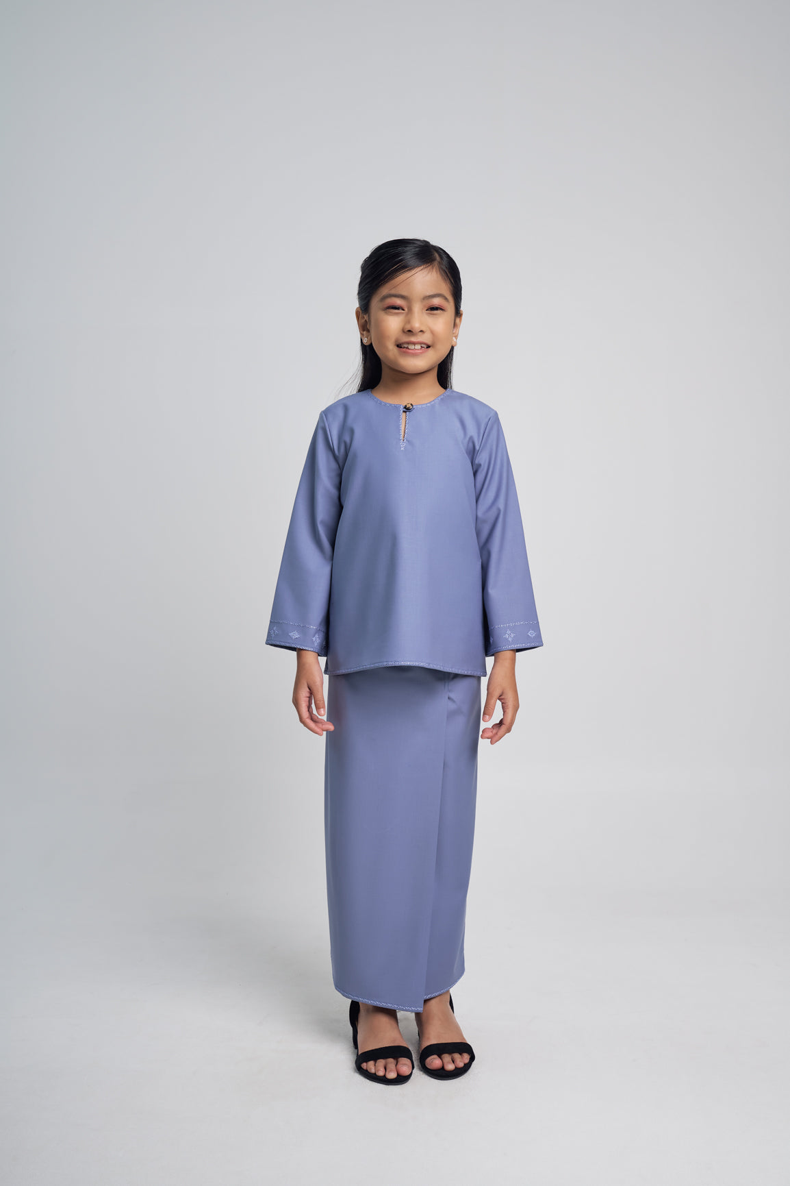 Patawali Girls Baju Kurung - Stone Blue