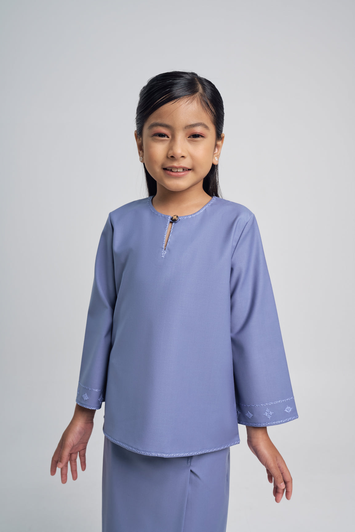 Patawali Girls Baju Kurung - Stone Blue