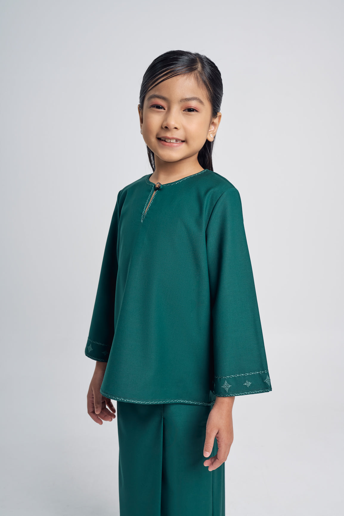 Patawali Girls Baju Kurung - Emerald Green