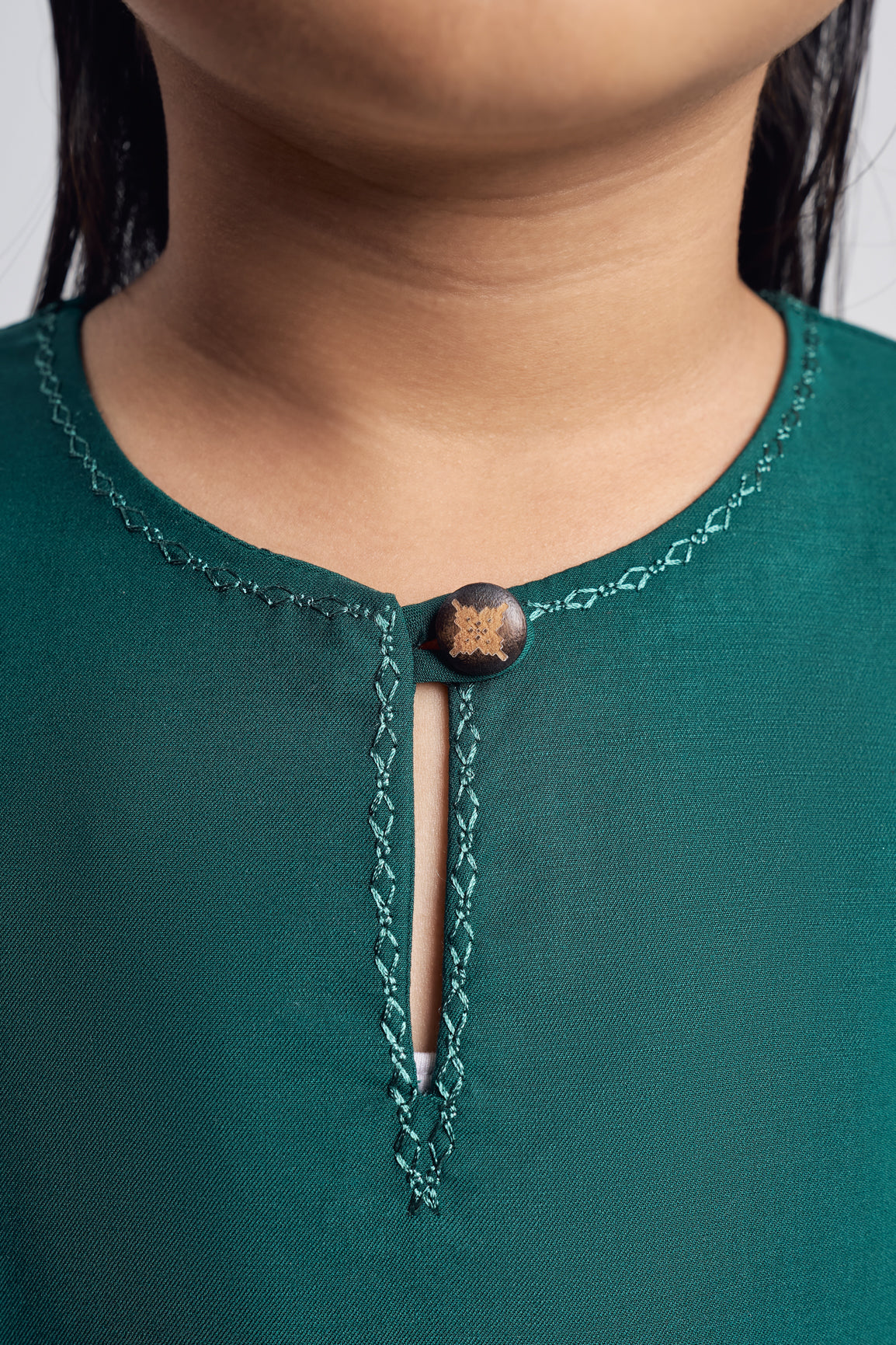 Patawali Girls Baju Kurung - Emerald Green