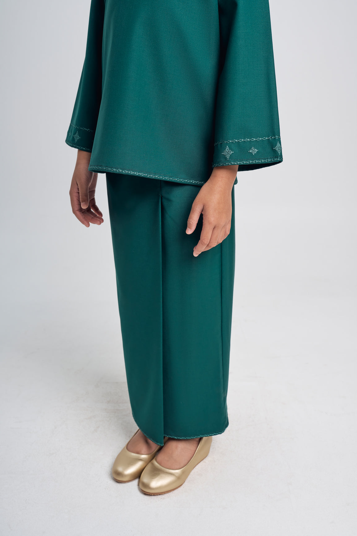 Patawali Girls Baju Kurung - Emerald Green