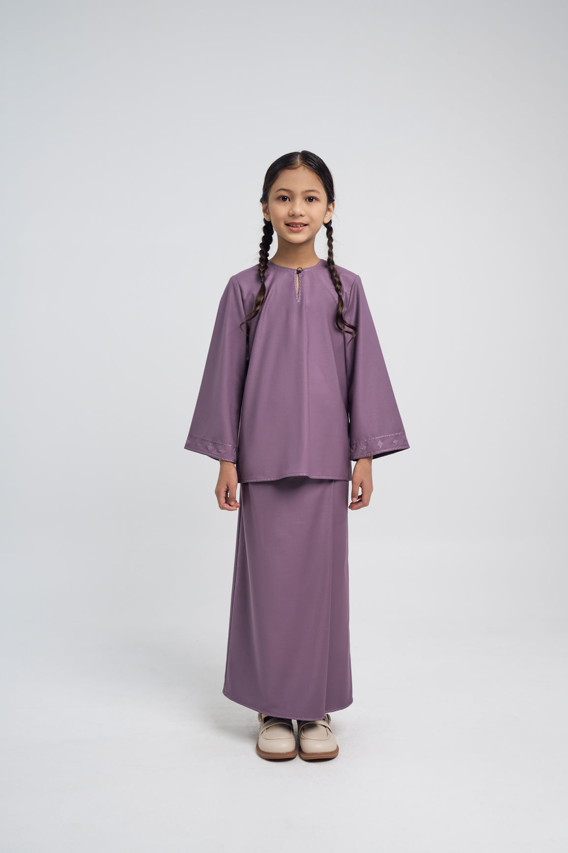 Patawali Girls Baju Kurung - Dusty Lilac