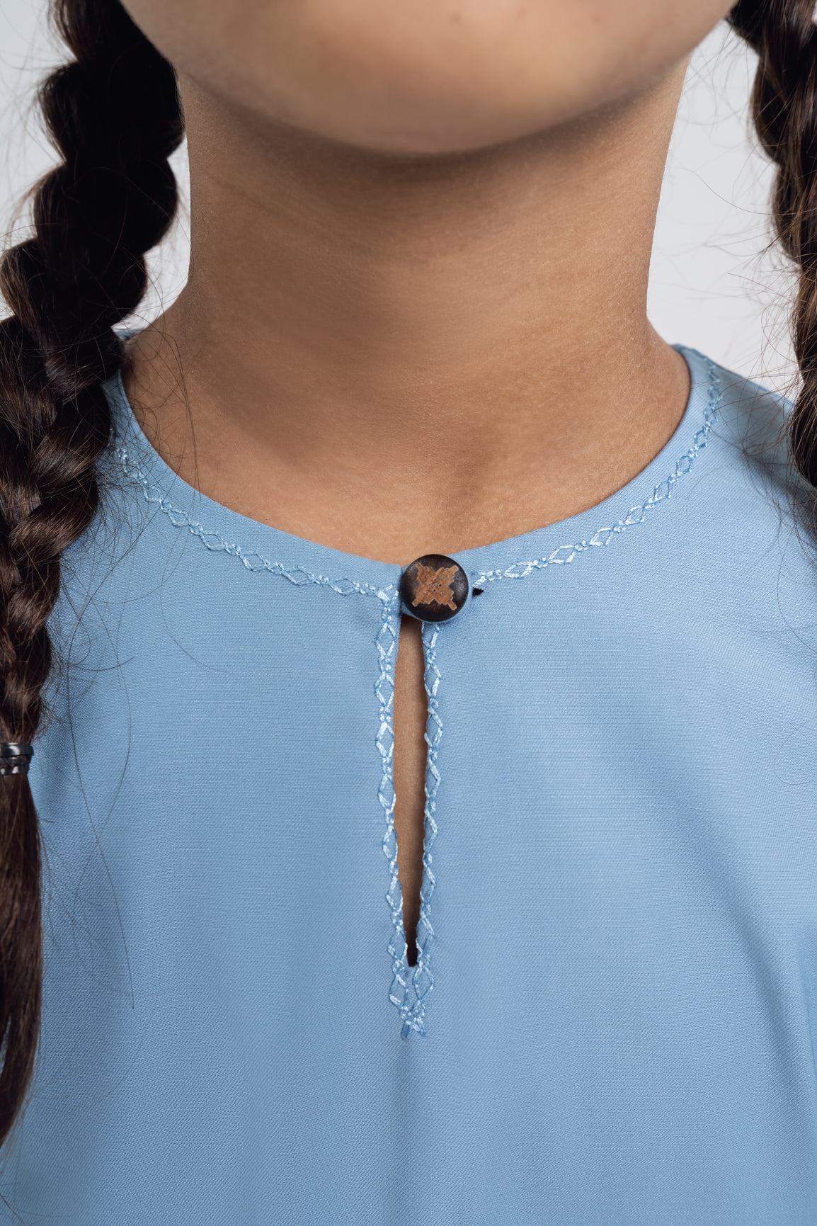 Patawali Girls Baju Kurung - Light Blue