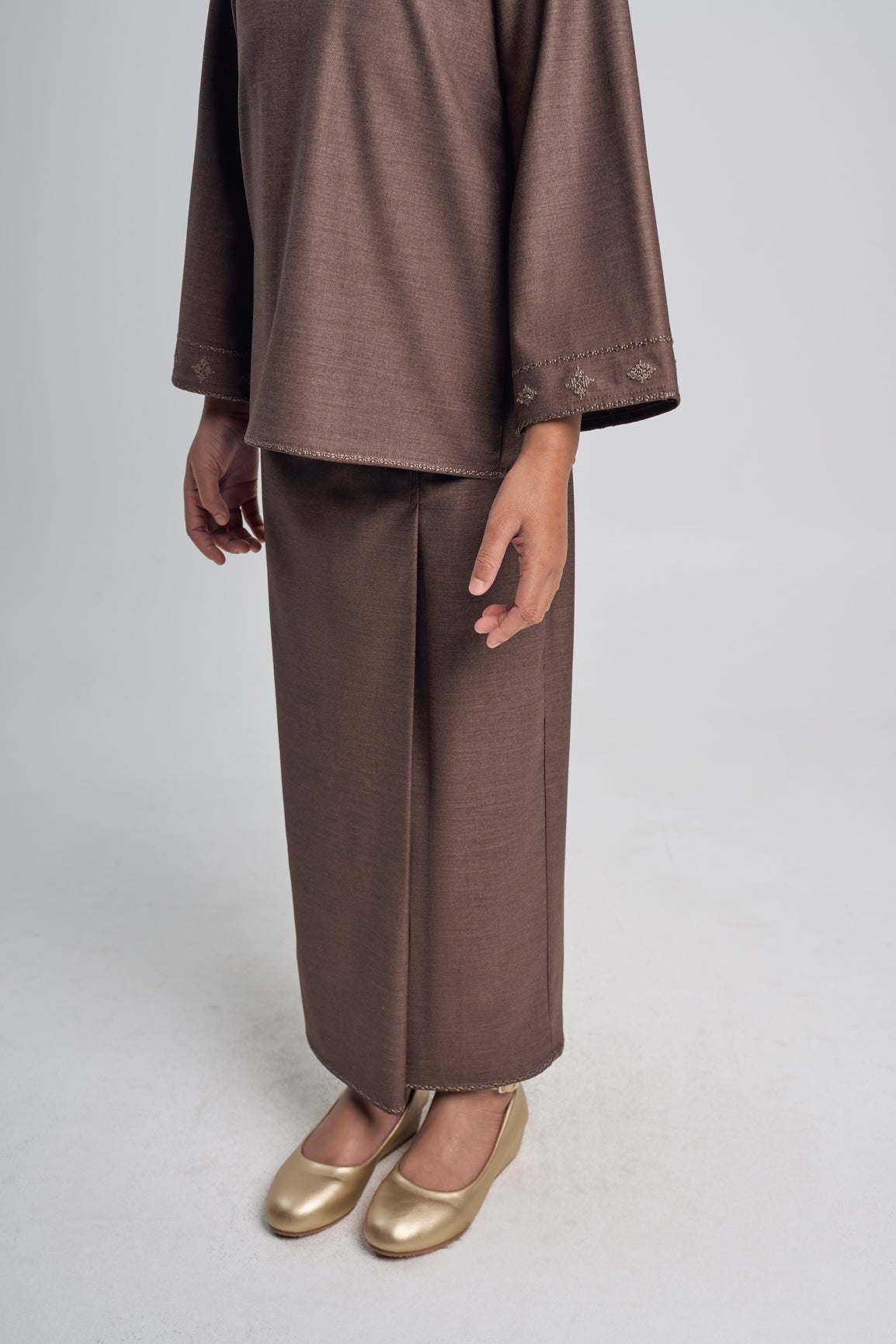 Patawali Girls Baju Kurung - Espresso