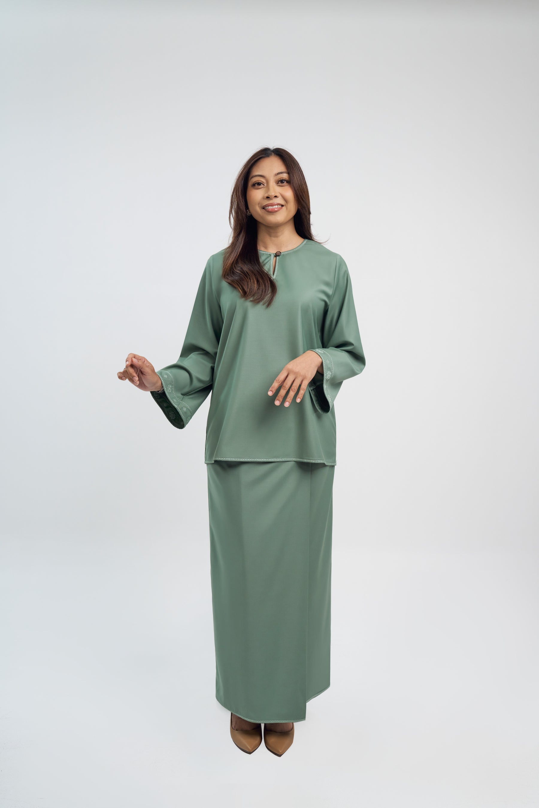 Patawali Baju Kurung - Grass Green