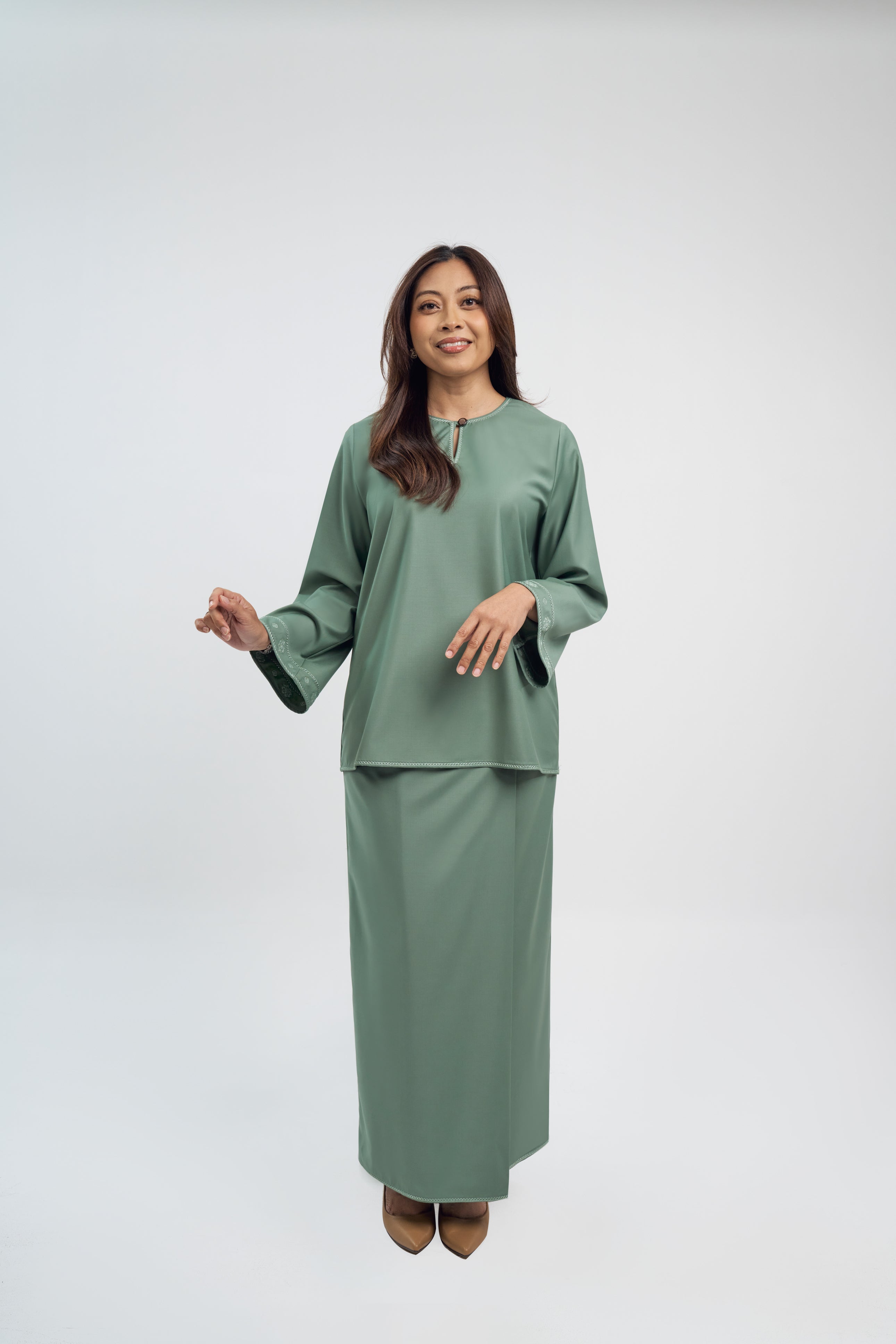 Patawali Baju Kurung - Grass Green