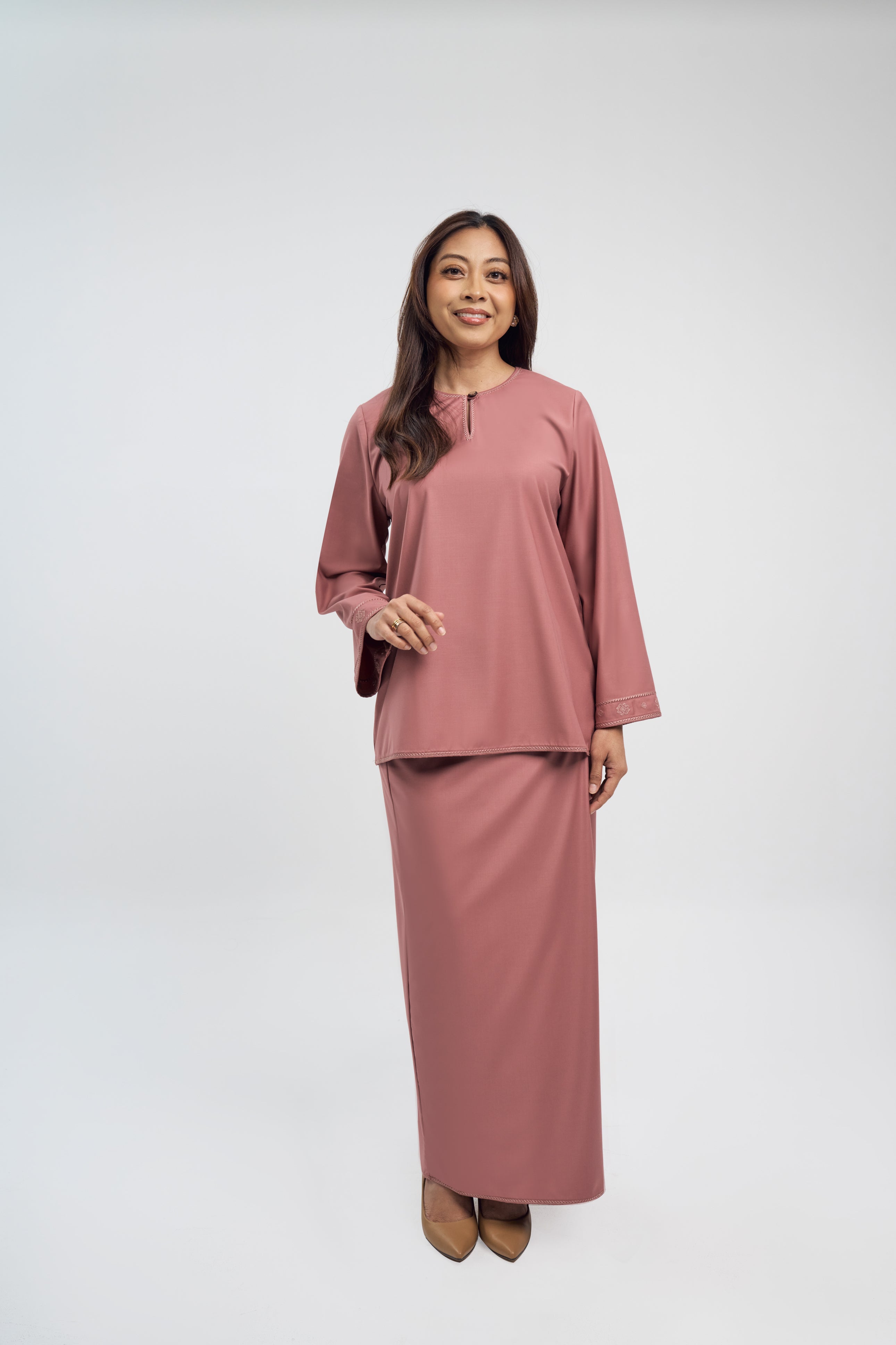 Patawali Baju Kurung - Smokey Pink