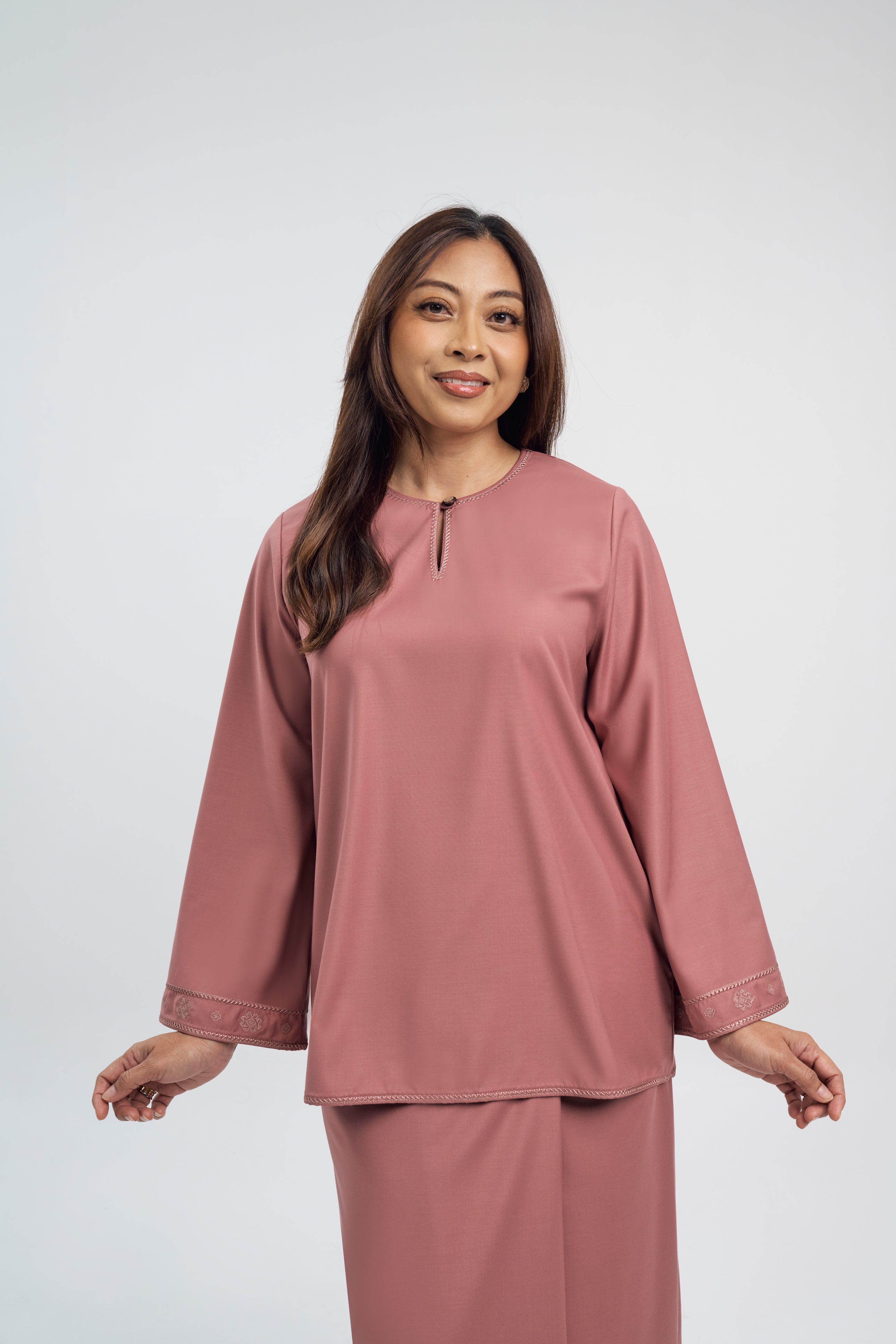 Patawali Baju Kurung - Smokey Pink