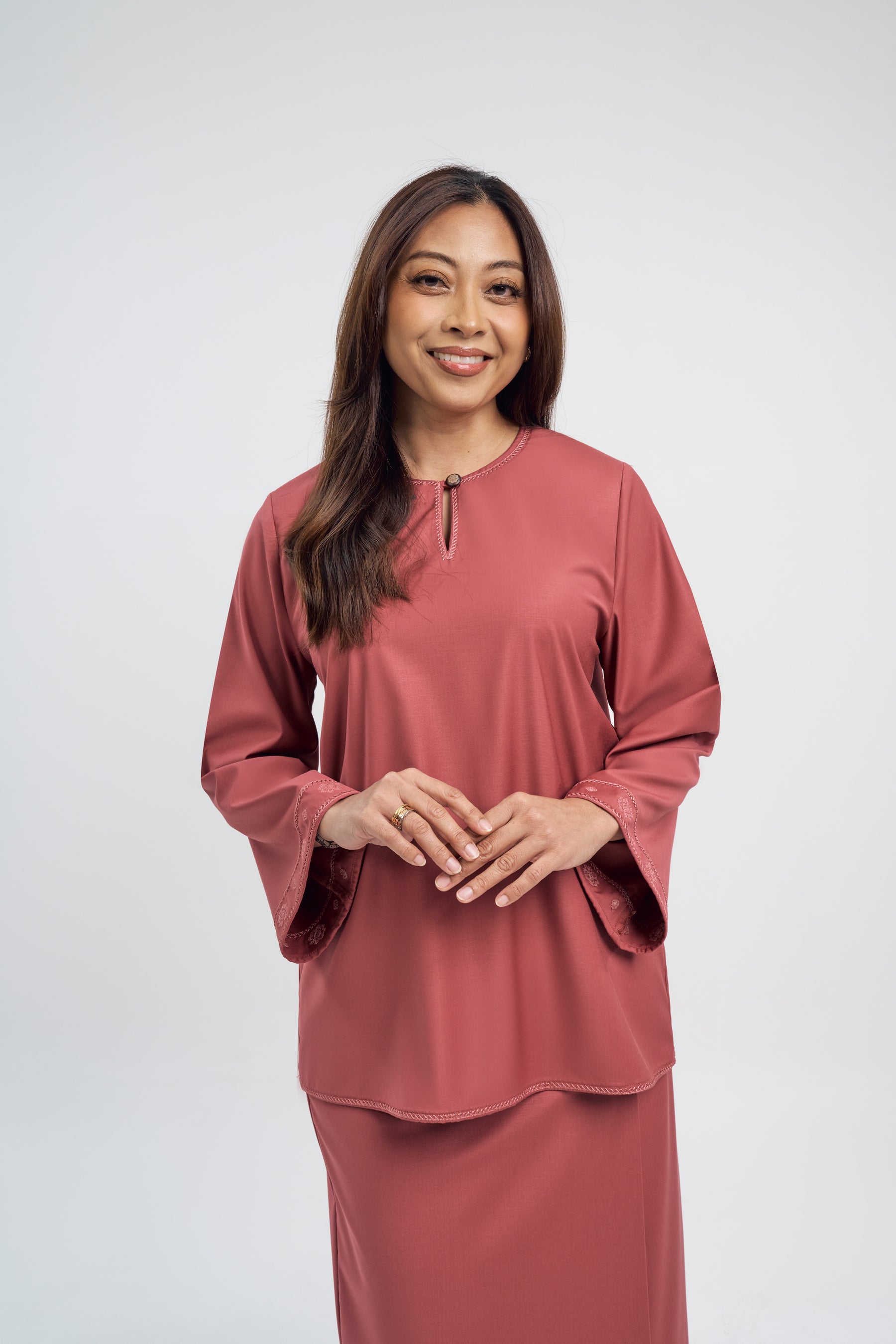 Patawali Baju Kurung - Dark Rose