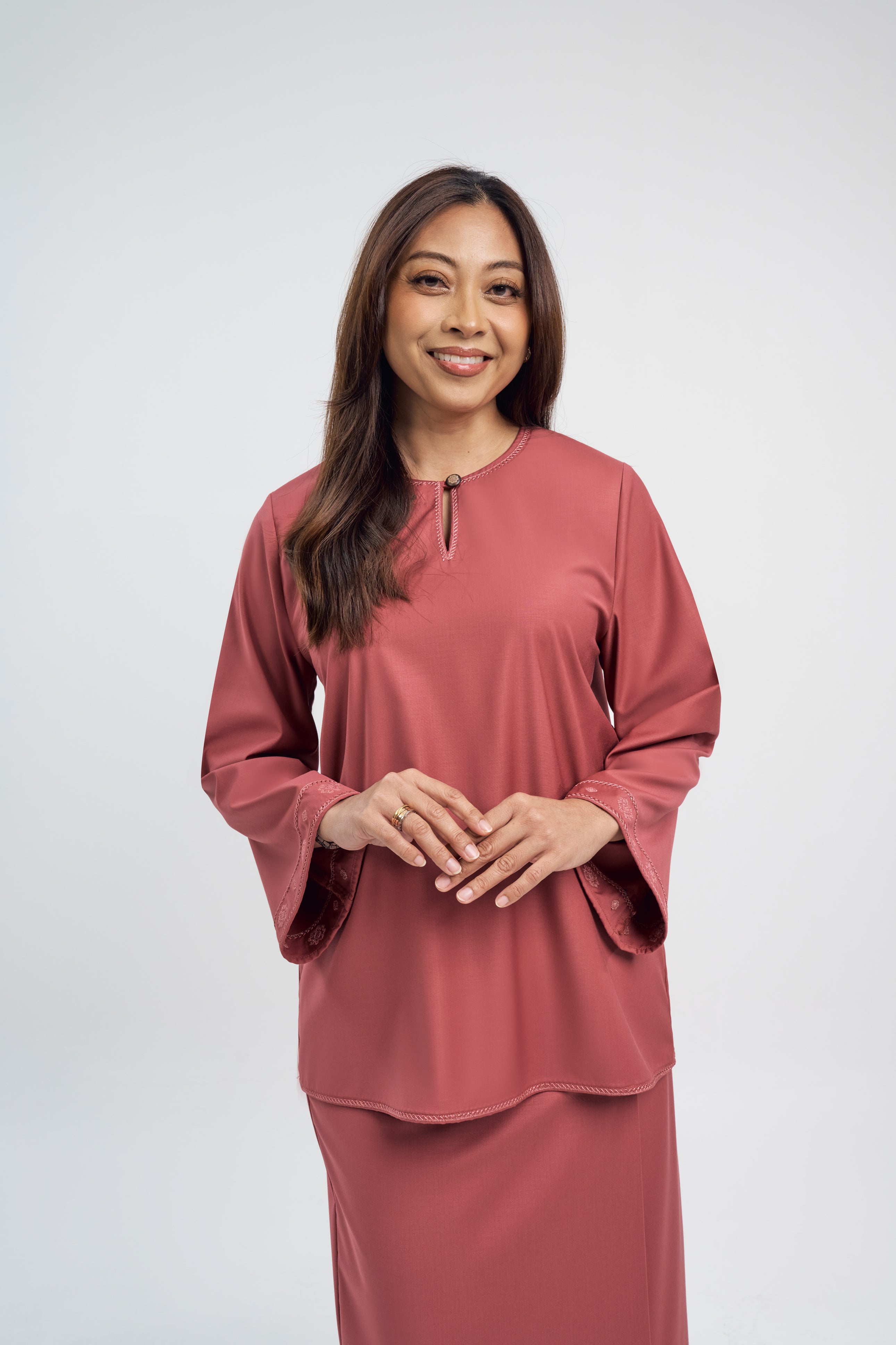 Patawali Baju Kurung - Dark Rose